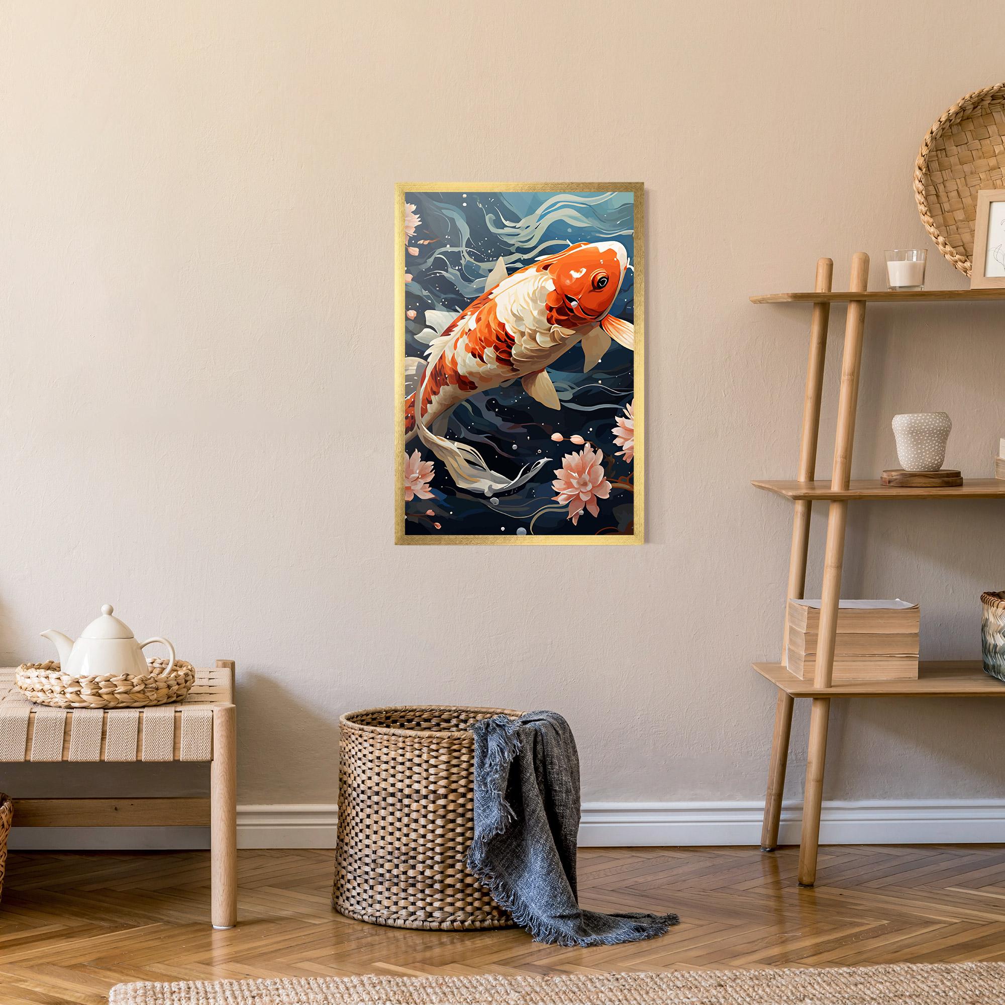 Gerahmte Poster Pretty Koi mockup 9