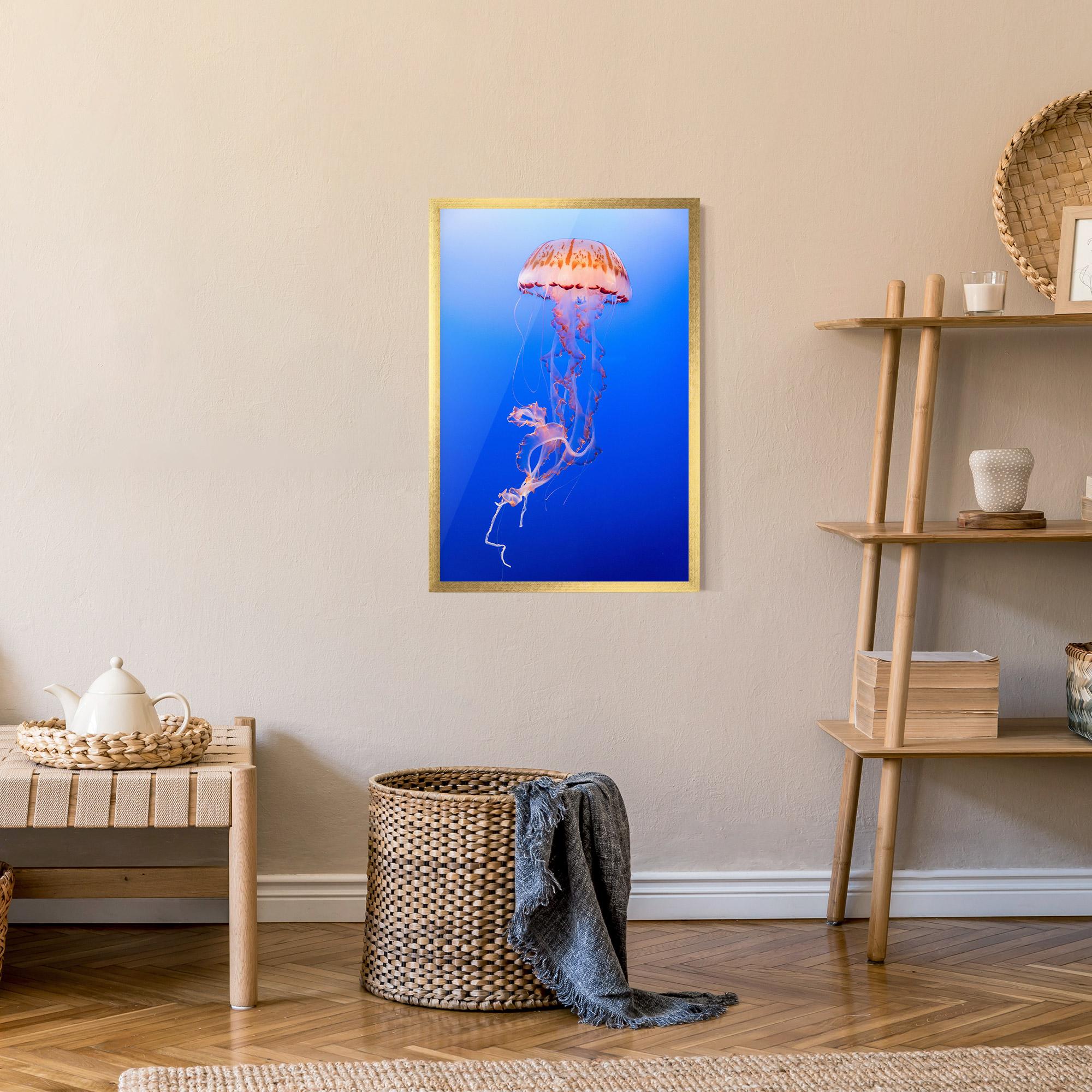 Gerahmte Poster Pretty White Jellyfish mockup 9