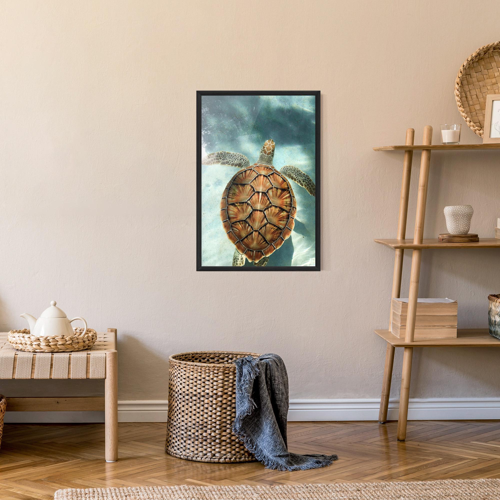 Gerahmte Poster Water Tortoise mockup 9