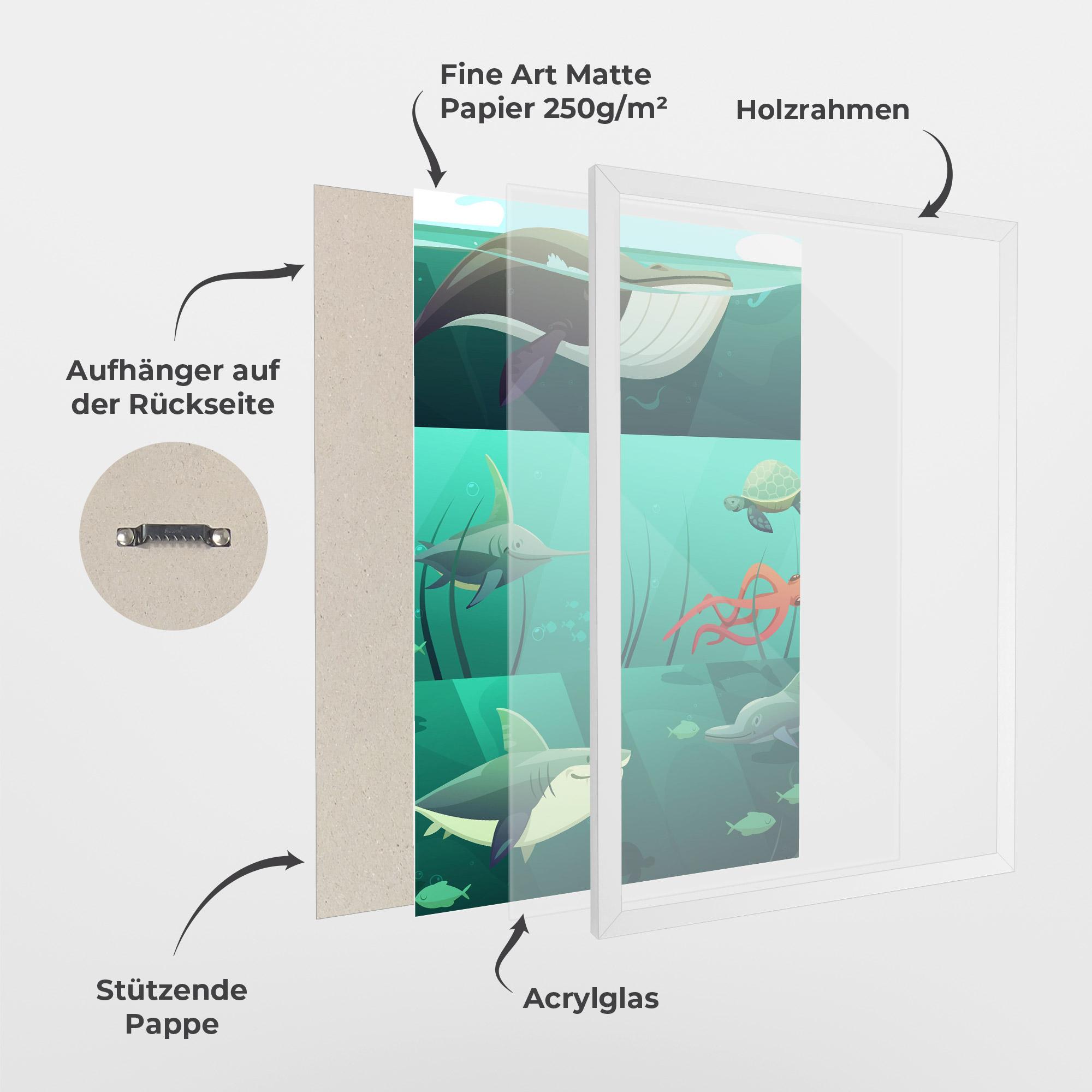 Gerahmte Poster Kids Ocean mockup 1