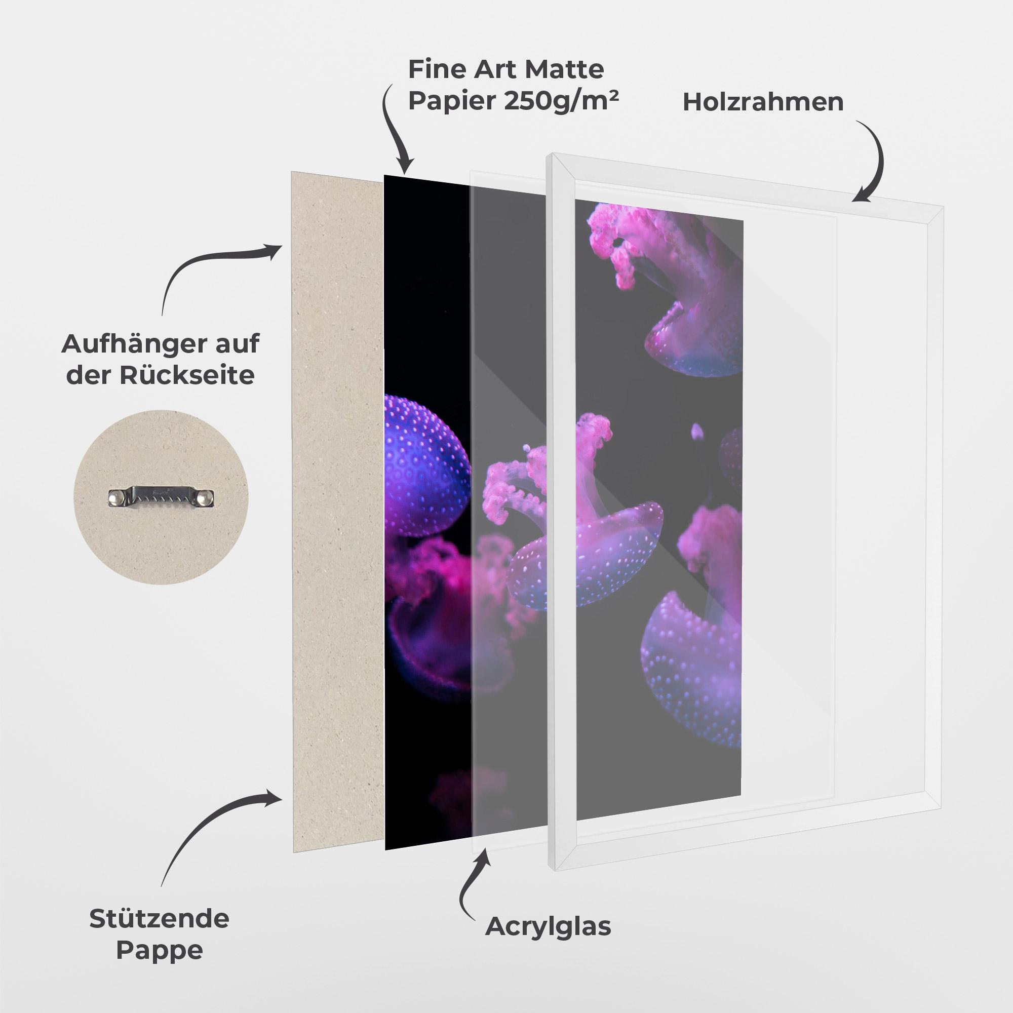 Gerahmte Poster Little Purple Jellyfish mockup 1