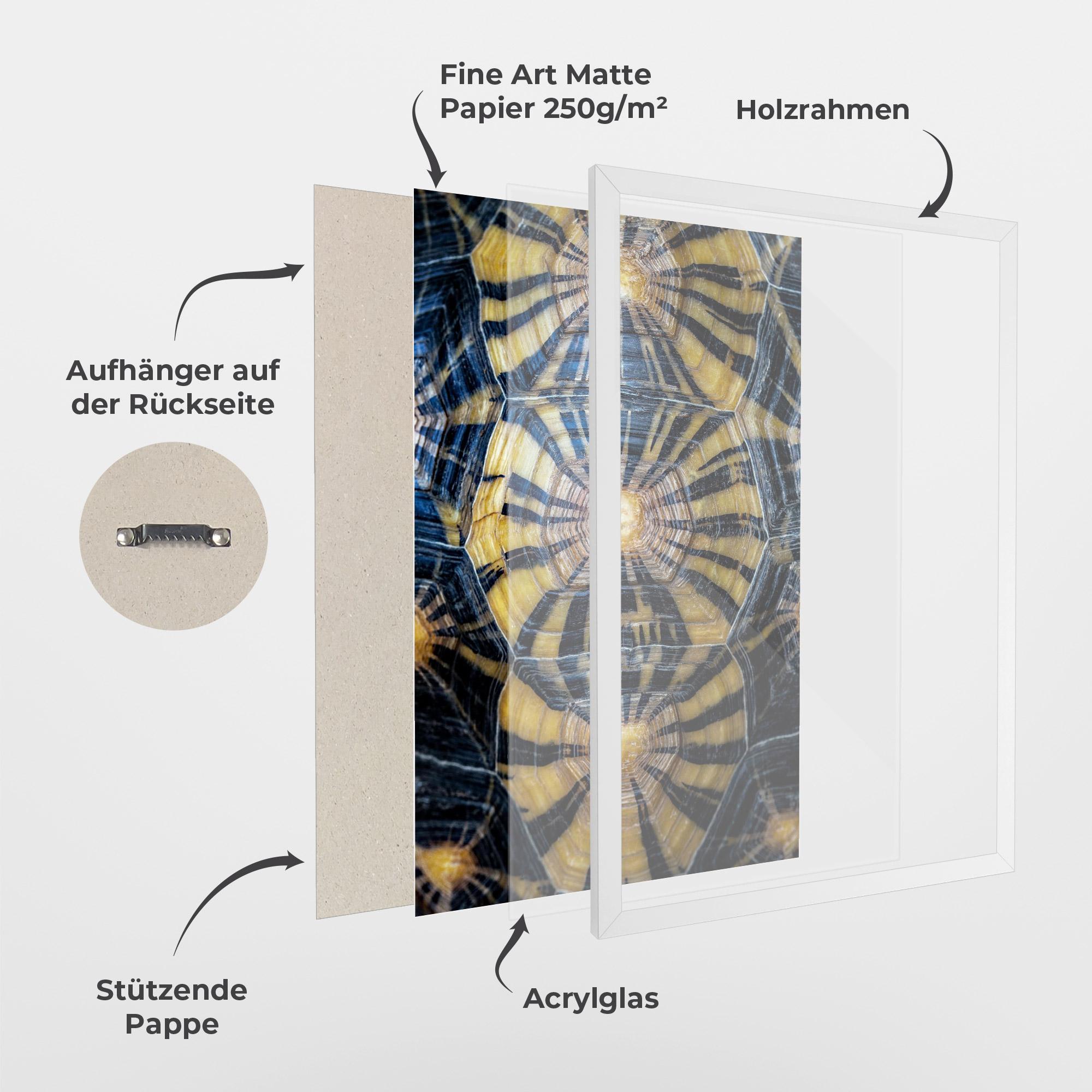 Gerahmte Poster Turtle Shell mockup 1