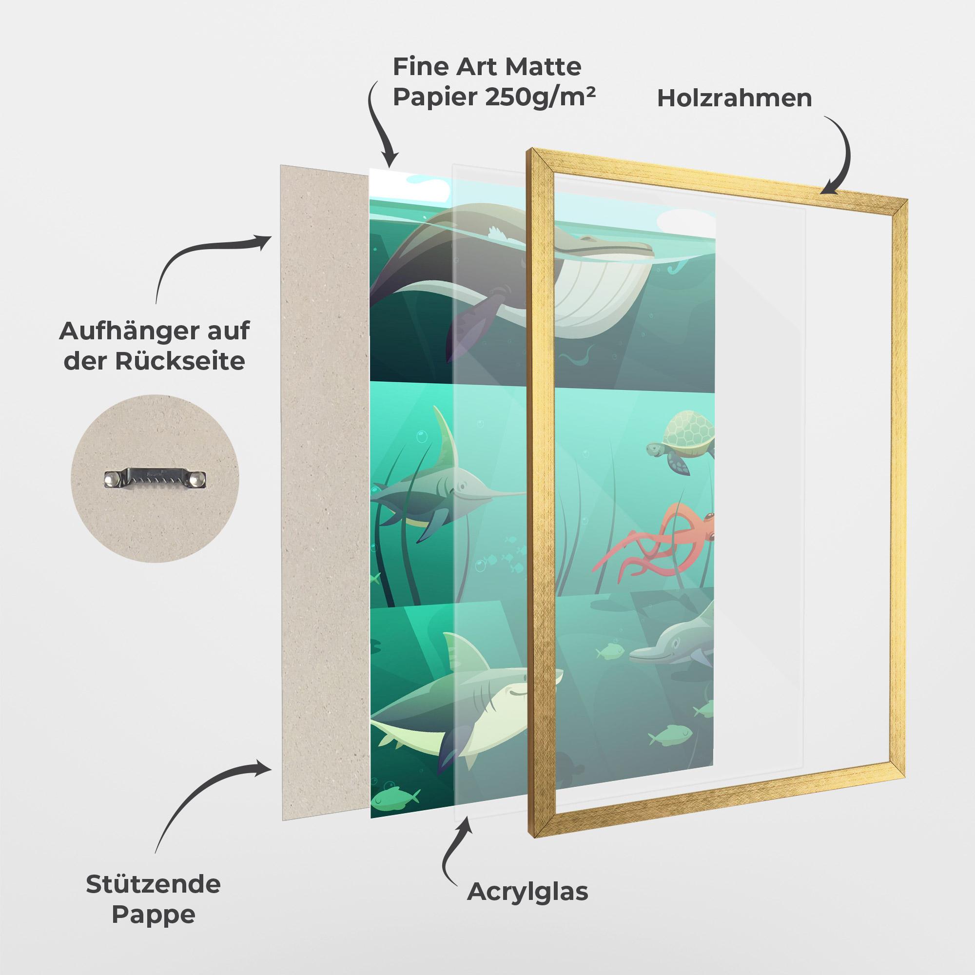 Gerahmte Poster Kids Ocean mockup 1