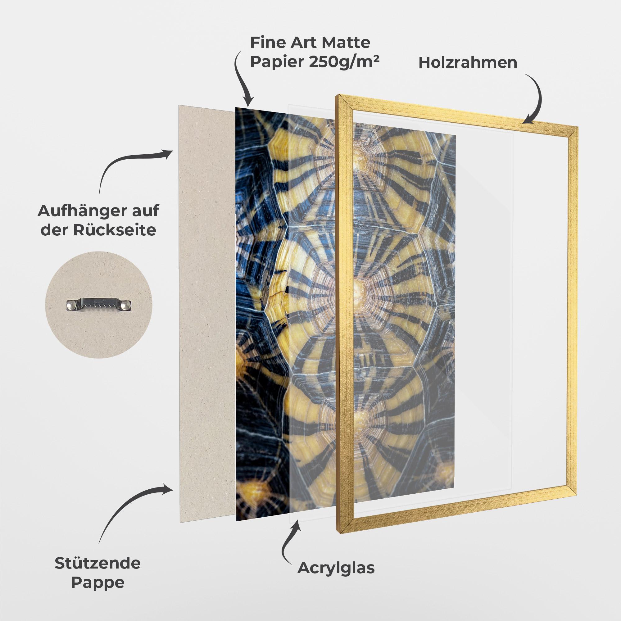 Gerahmte Poster Turtle Shell mockup 1