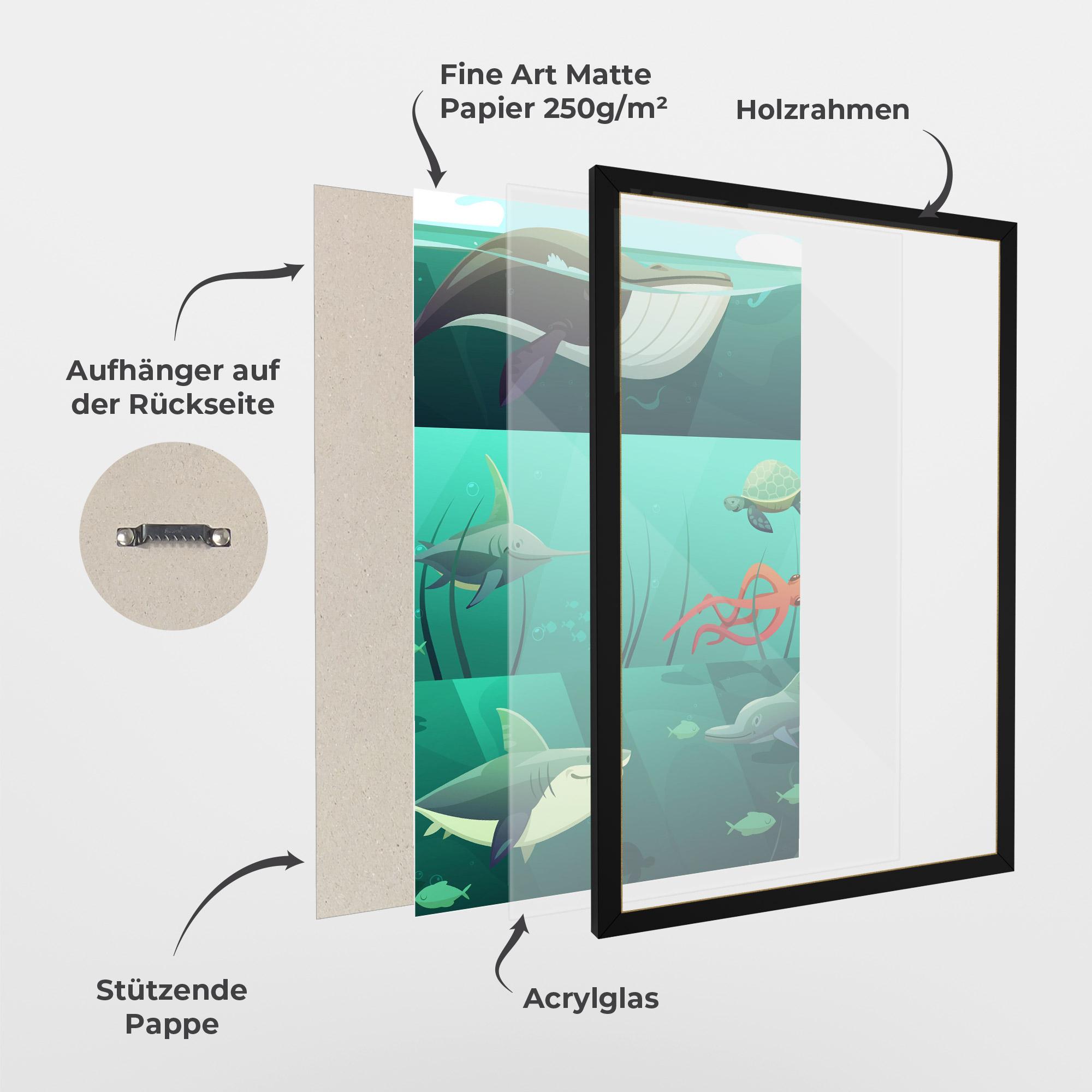 Gerahmte Poster Kids Ocean mockup 1