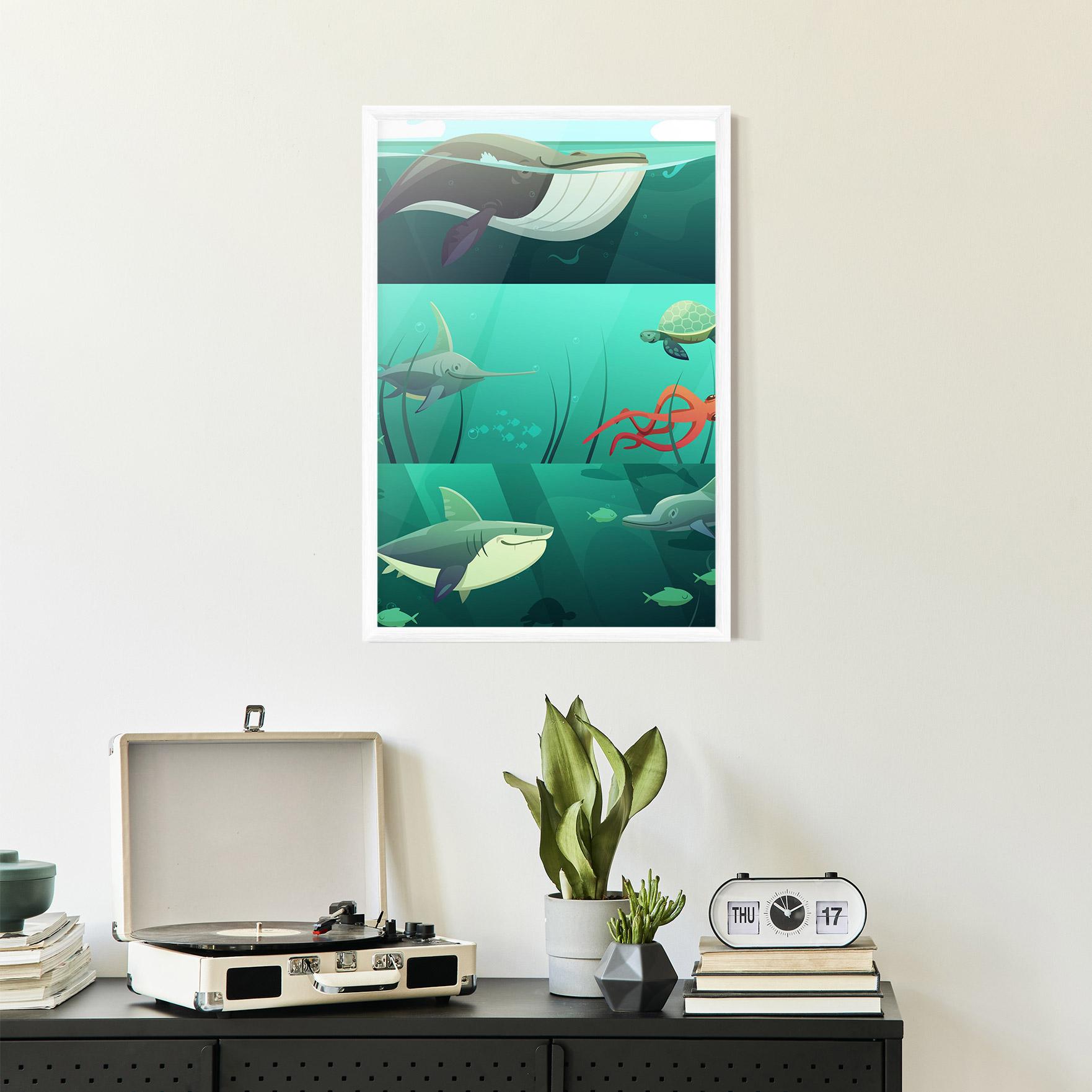 Gerahmte Poster Kids Ocean mockup 2