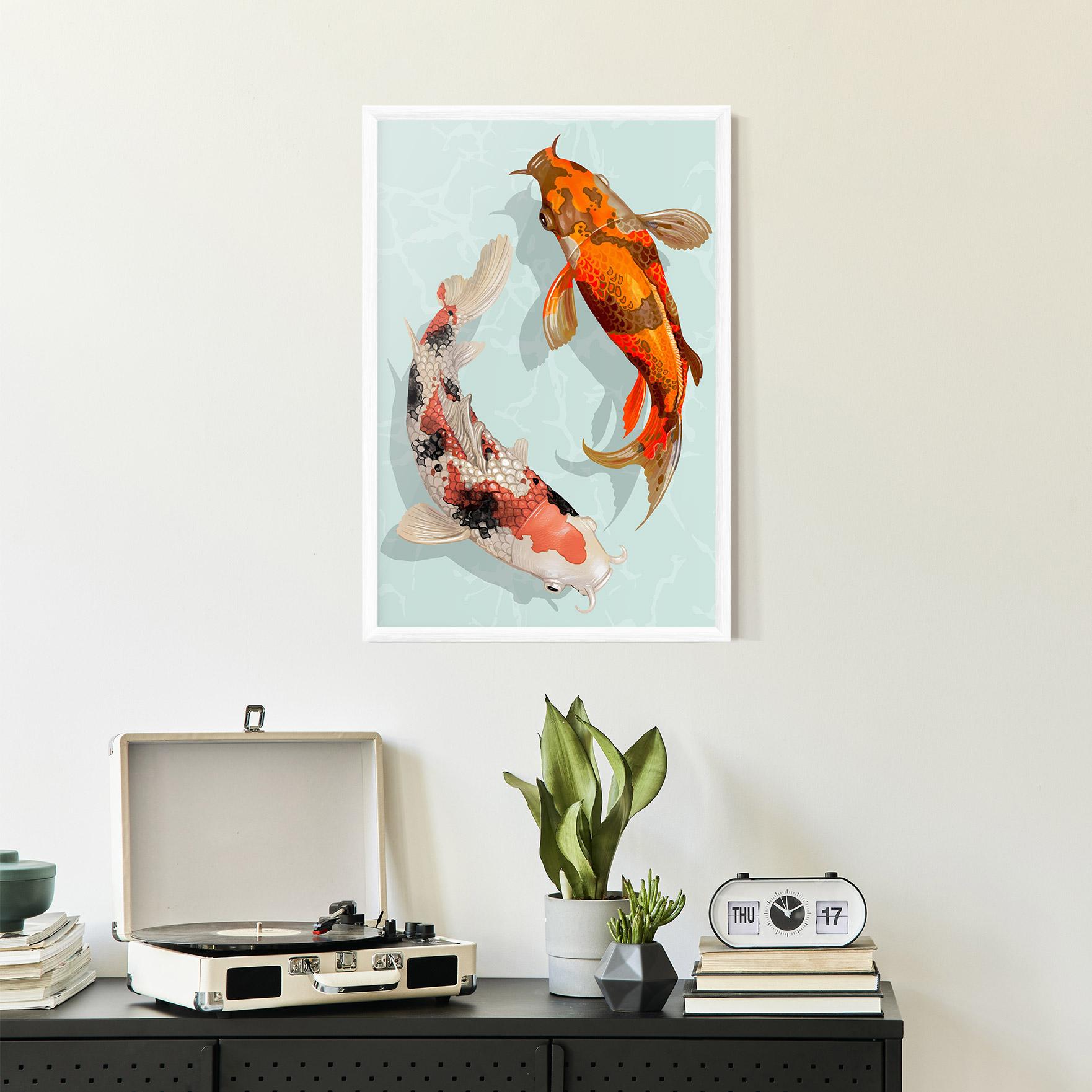 Gerahmte Poster Koi Fish mockup 2