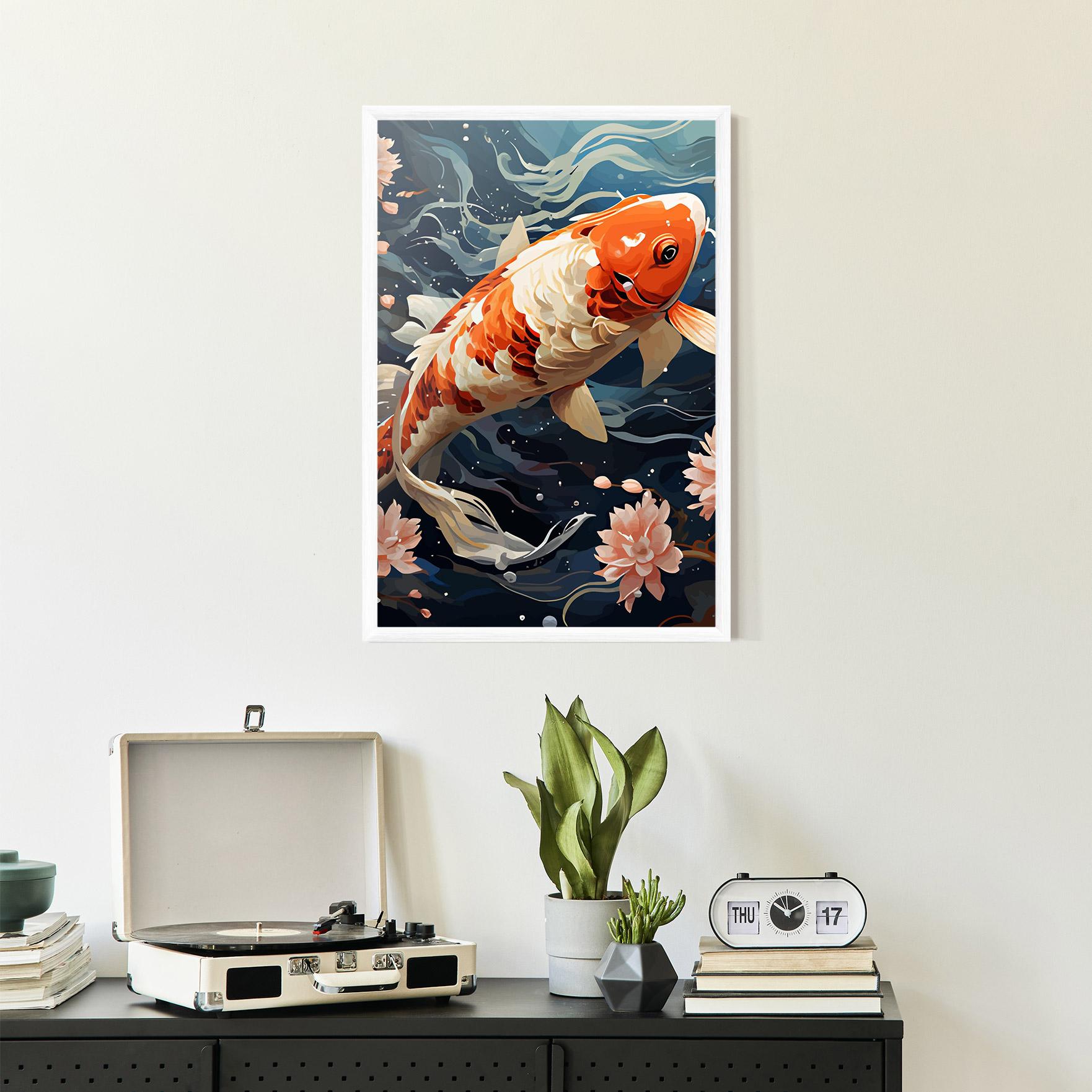 Gerahmte Poster Pretty Koi mockup 2