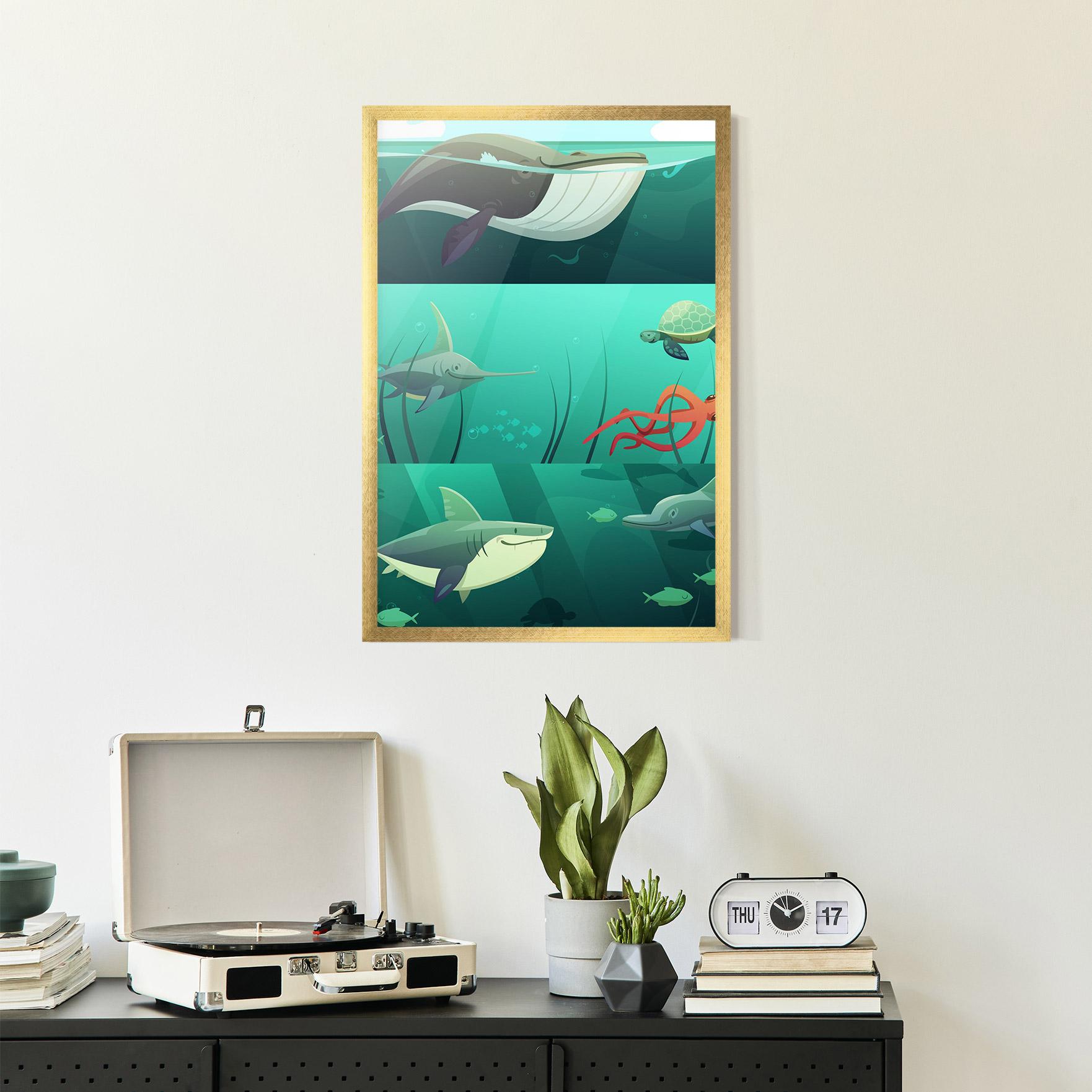 Gerahmte Poster Kids Ocean mockup 2