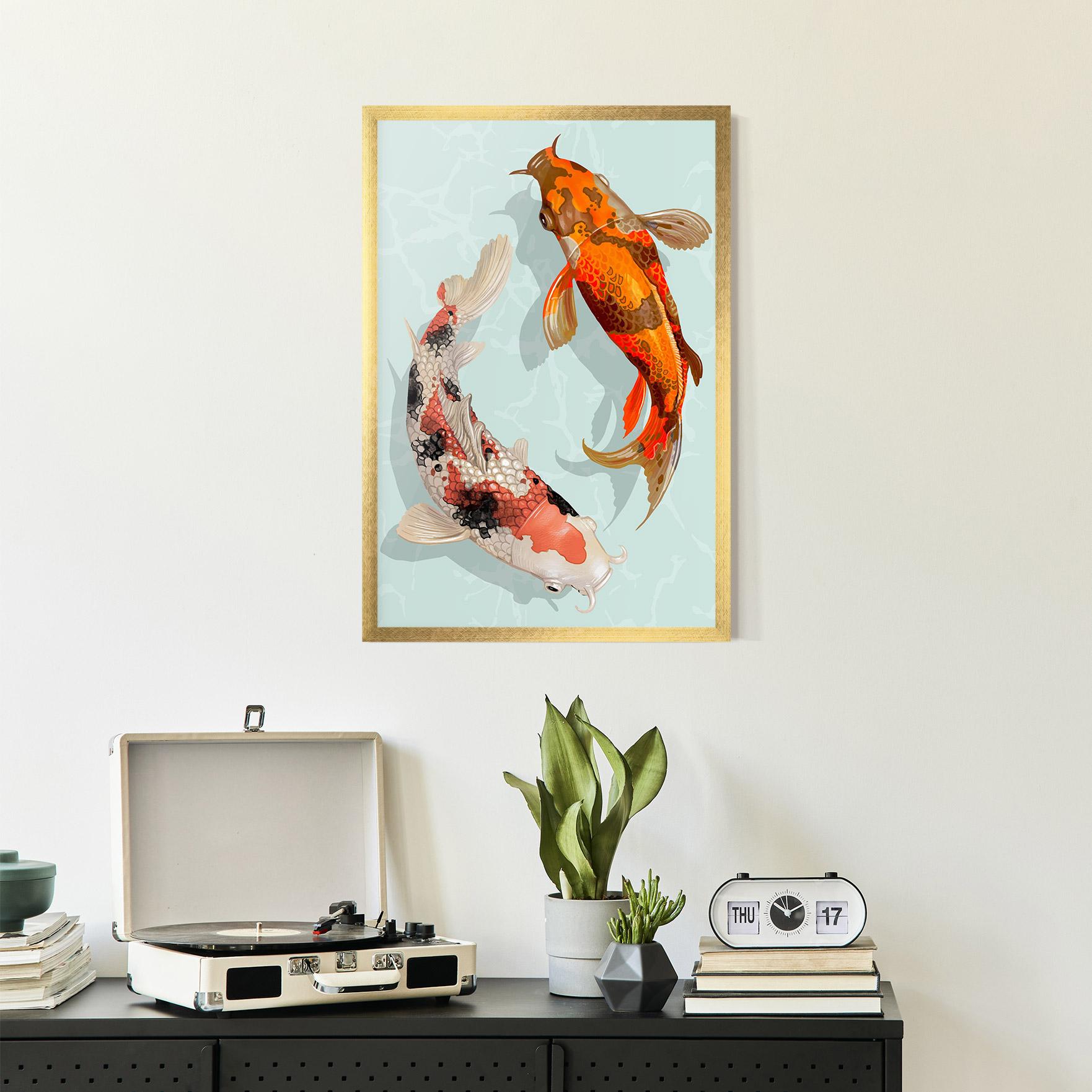 Gerahmte Poster Koi Fish mockup 2