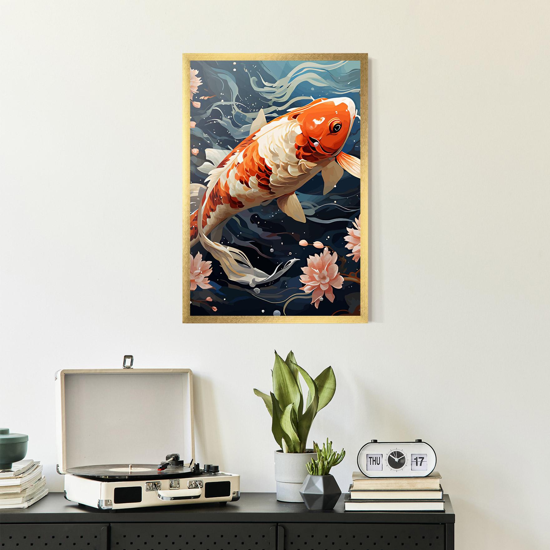 Gerahmte Poster Pretty Koi mockup 2