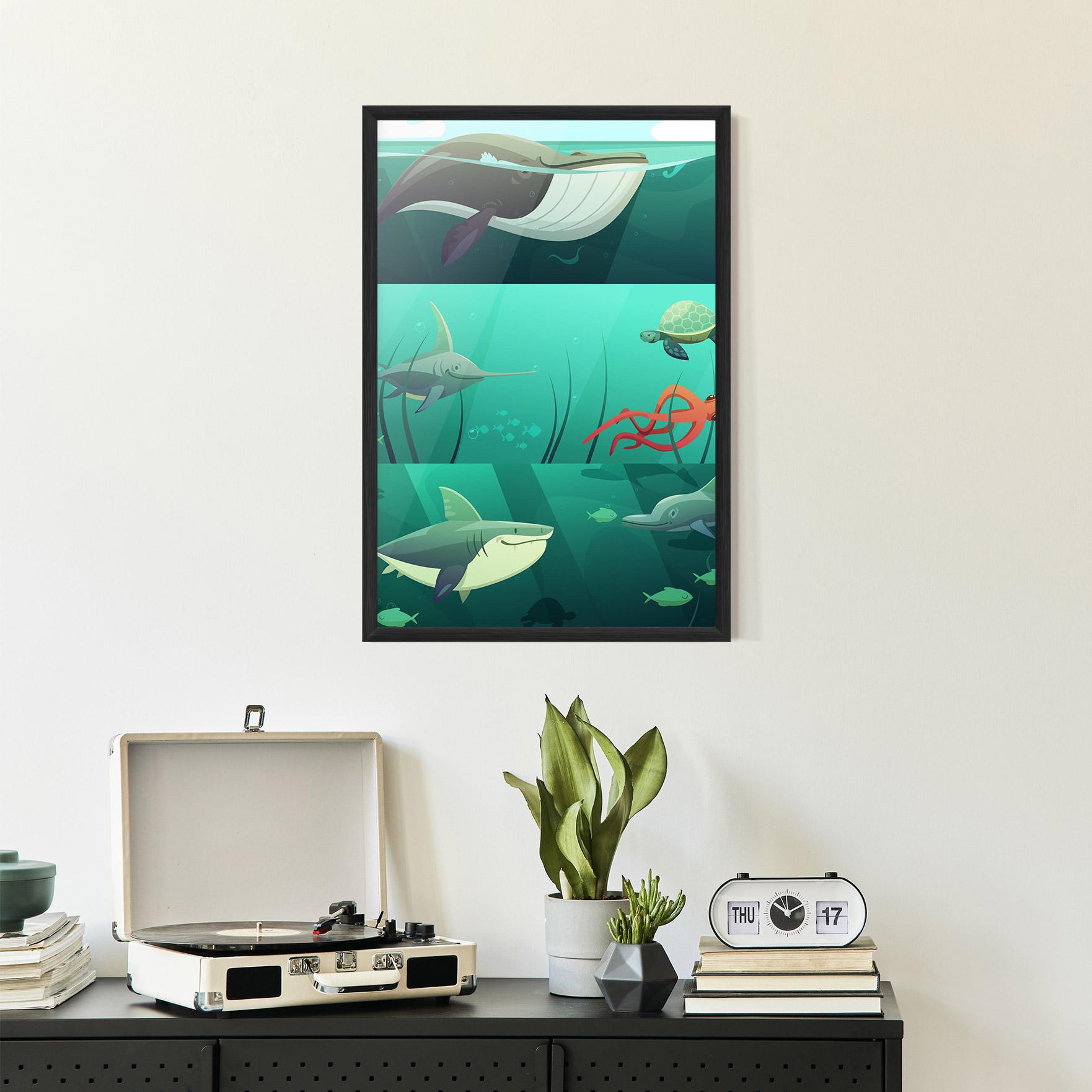 Gerahmte Poster Kids Ocean mockup 2