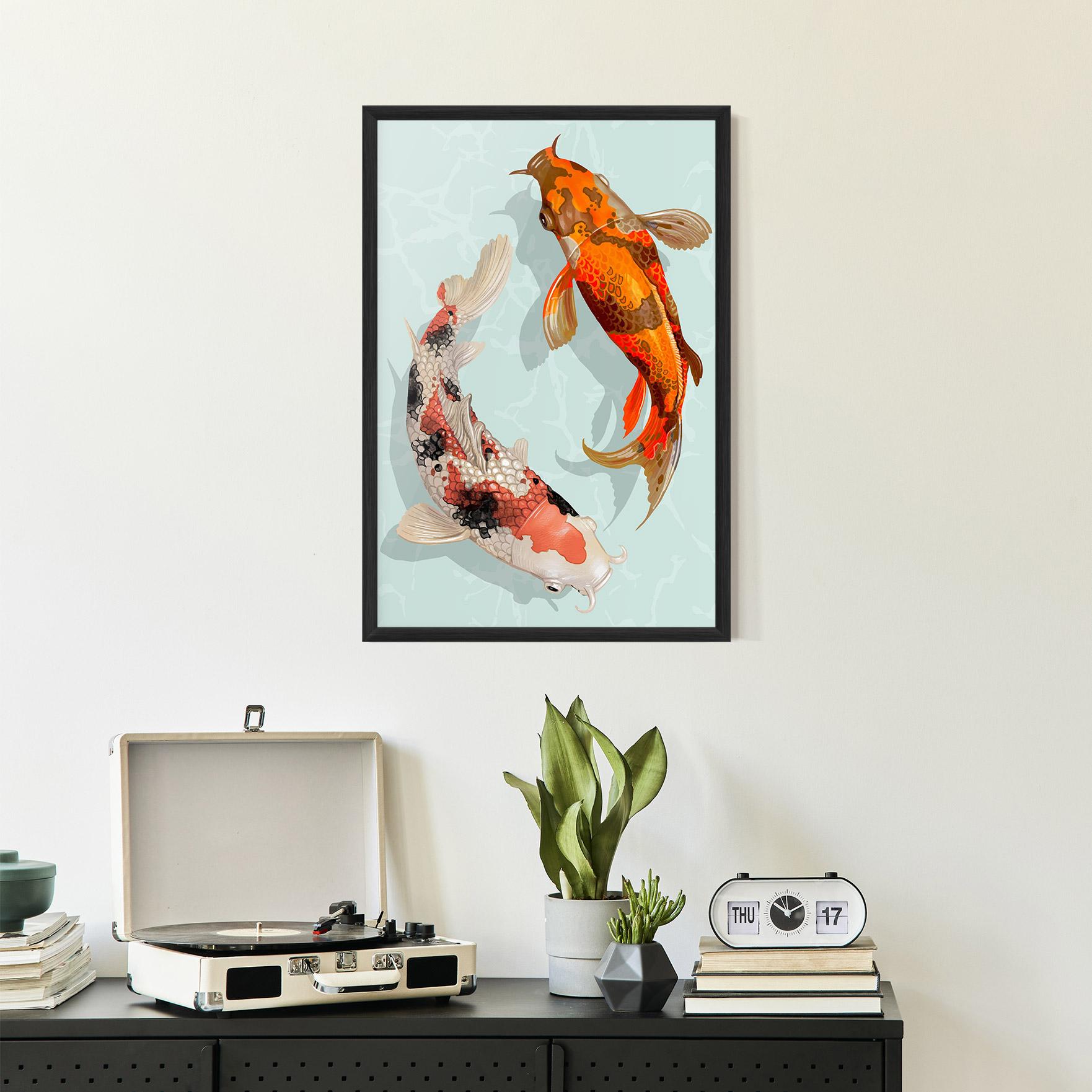 Gerahmte Poster Koi Fish mockup 2