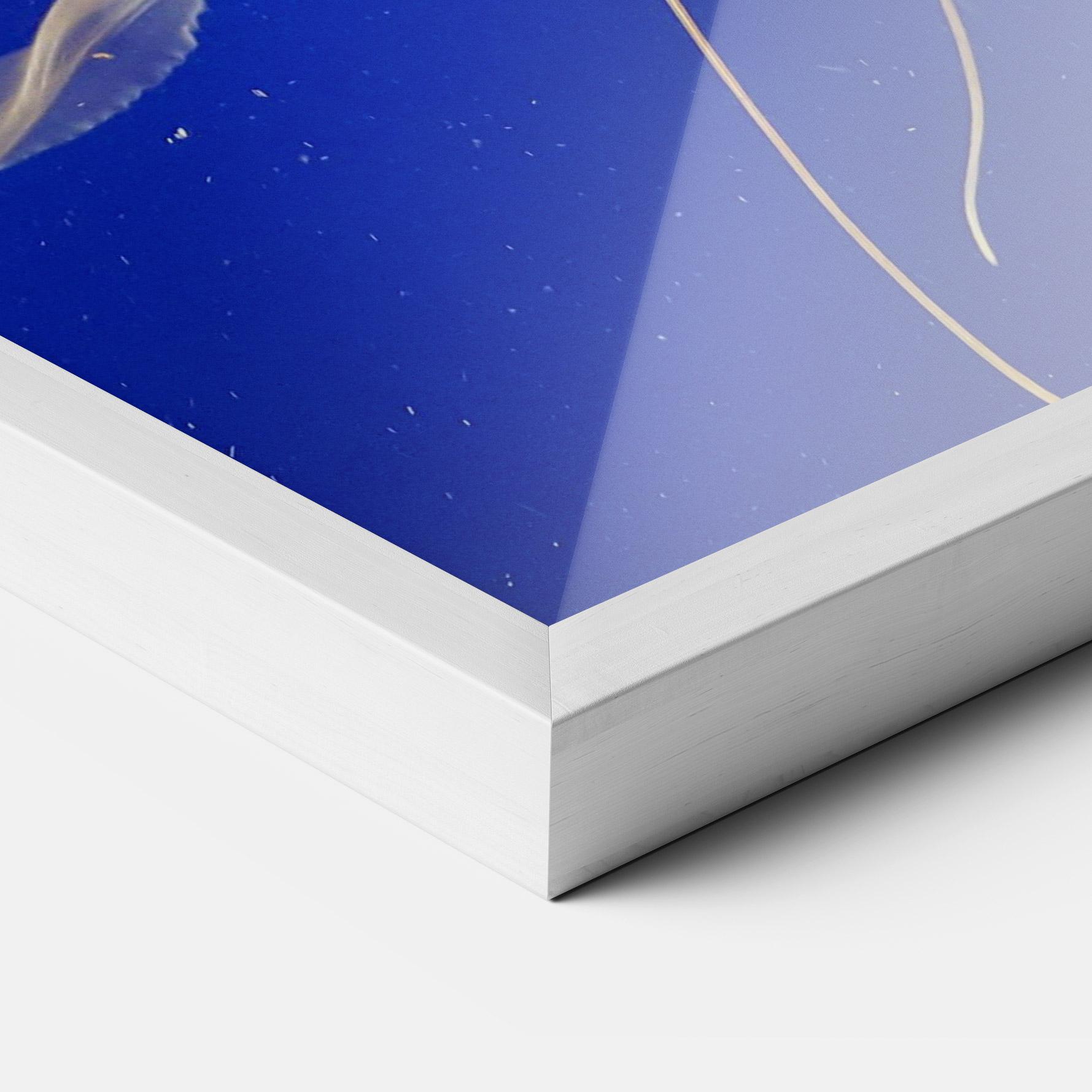 Gerahmte Poster Light Orange Jellyfish mockup 3