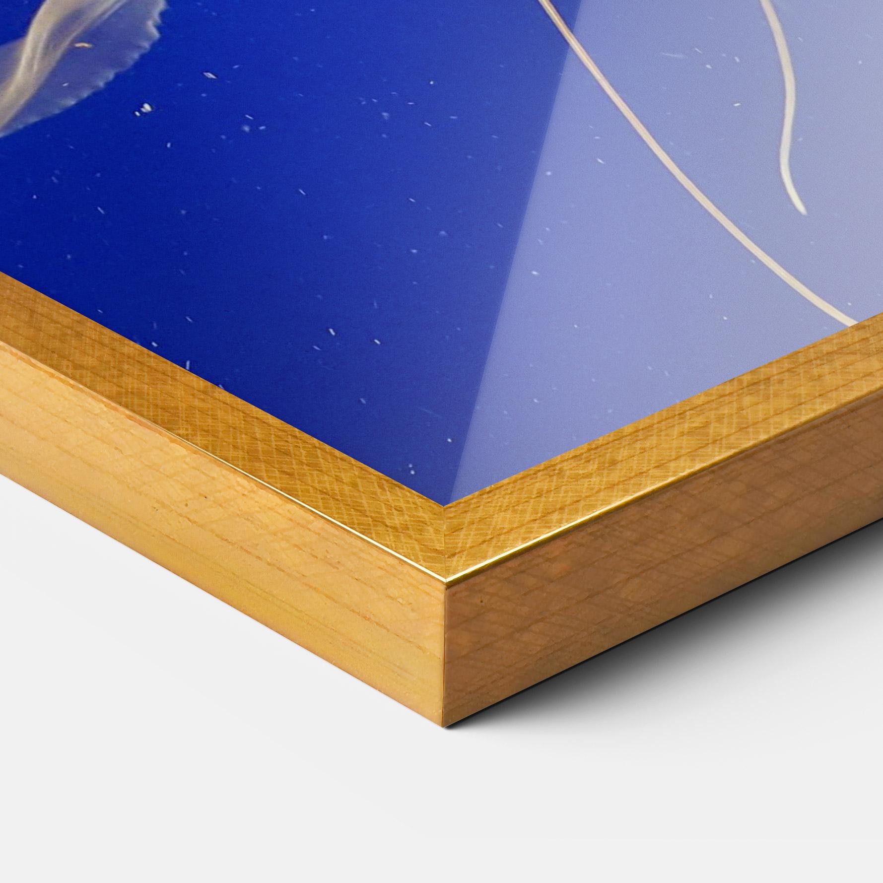 Gerahmte Poster Light Orange Jellyfish mockup 3