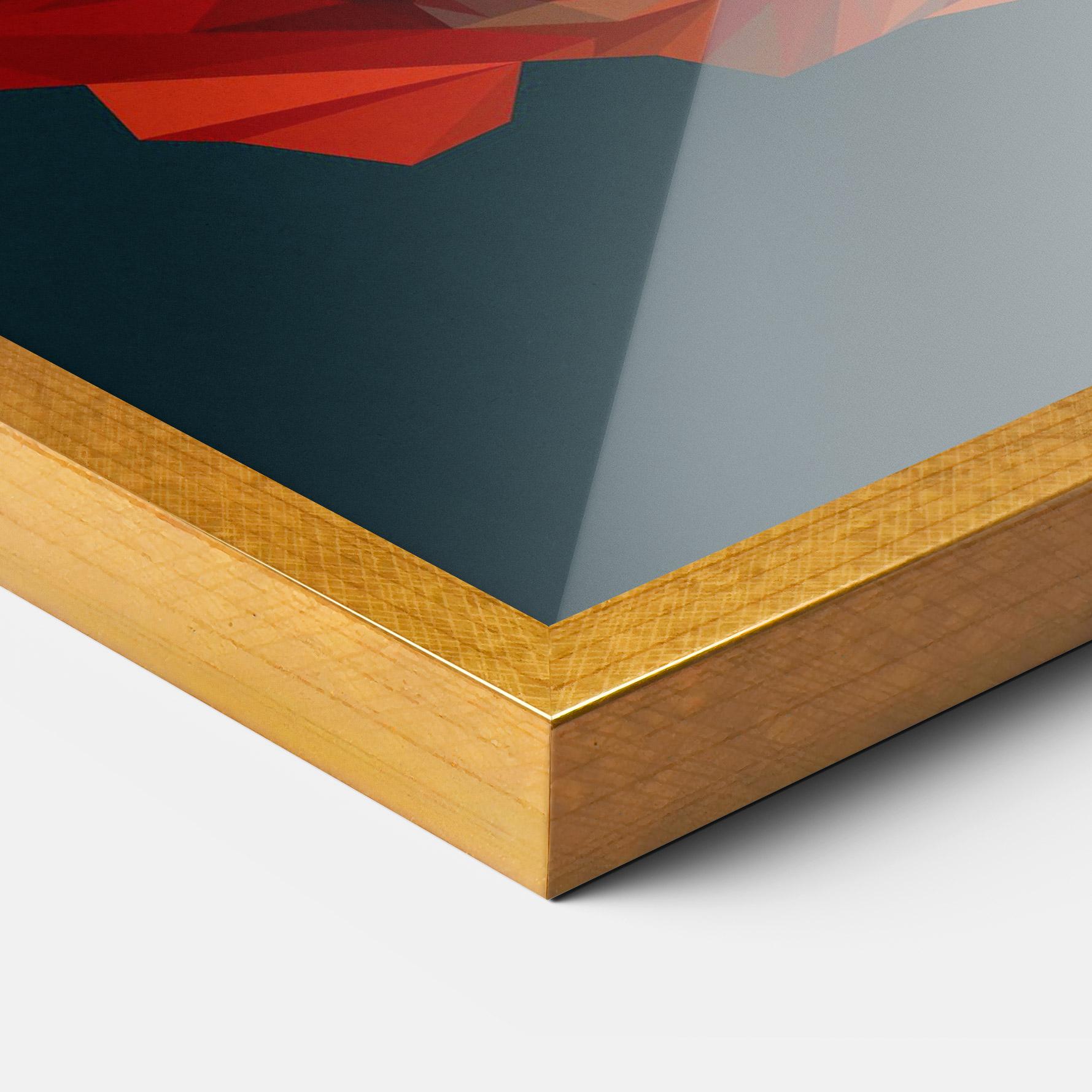 Gerahmte Poster Orange Fish mockup 3