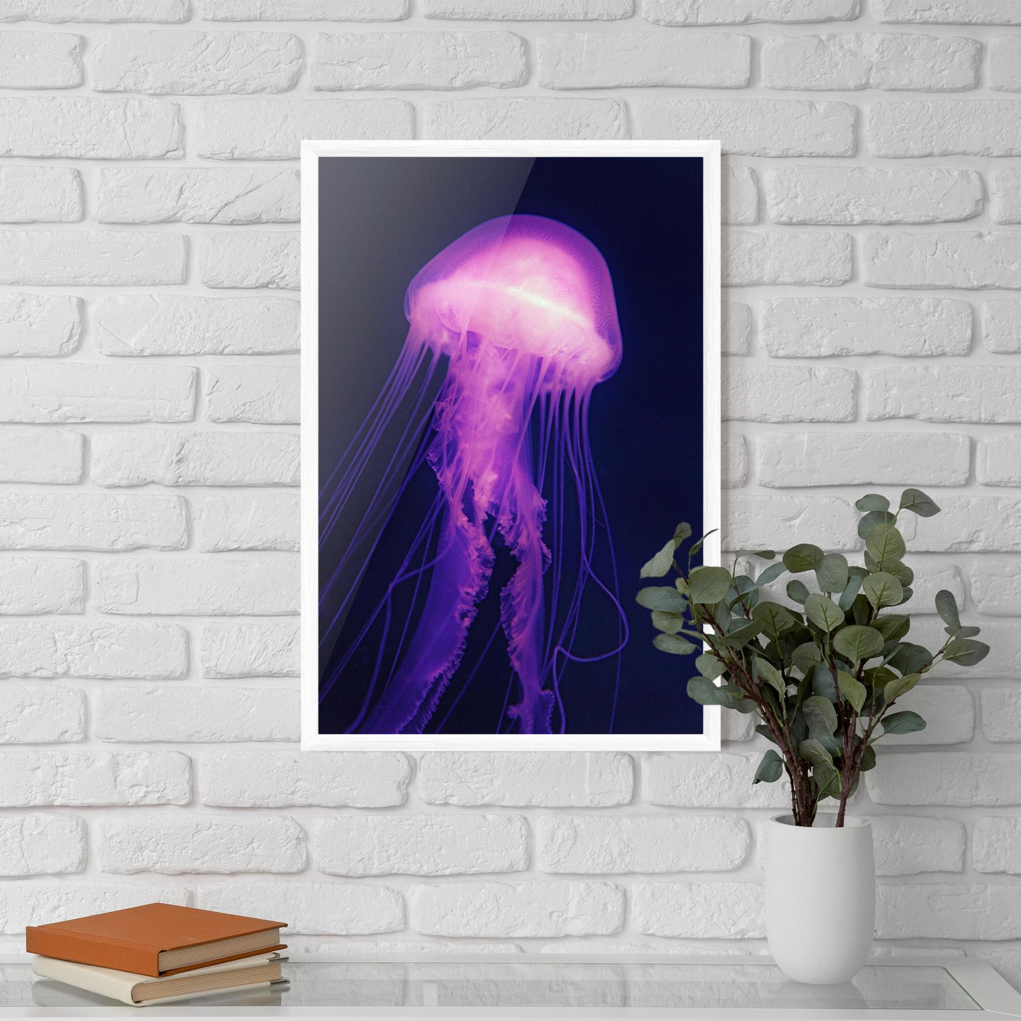 Gerahmte Poster Light Purple Jellyfish mockup 5