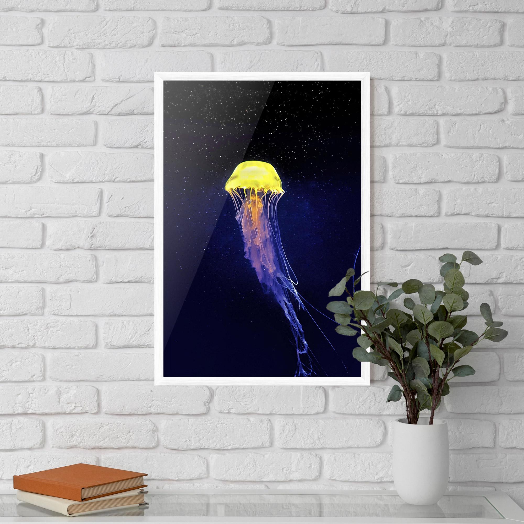 Gerahmte Poster Purple Jellyfish mockup 5