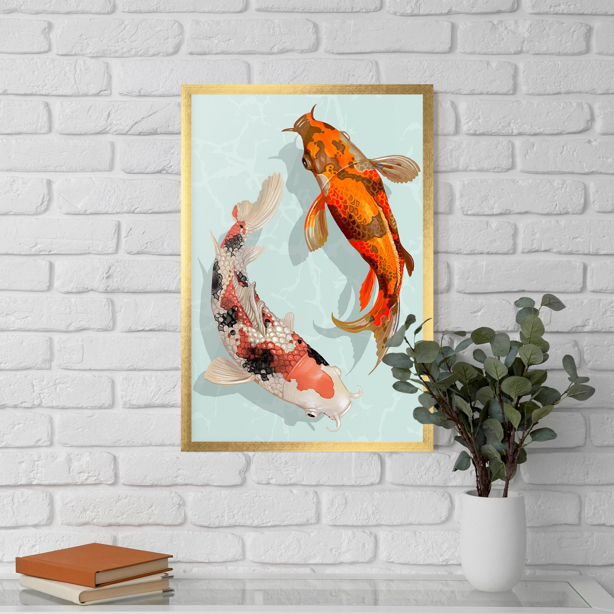 Gerahmte Poster Koi Fish mockup 5