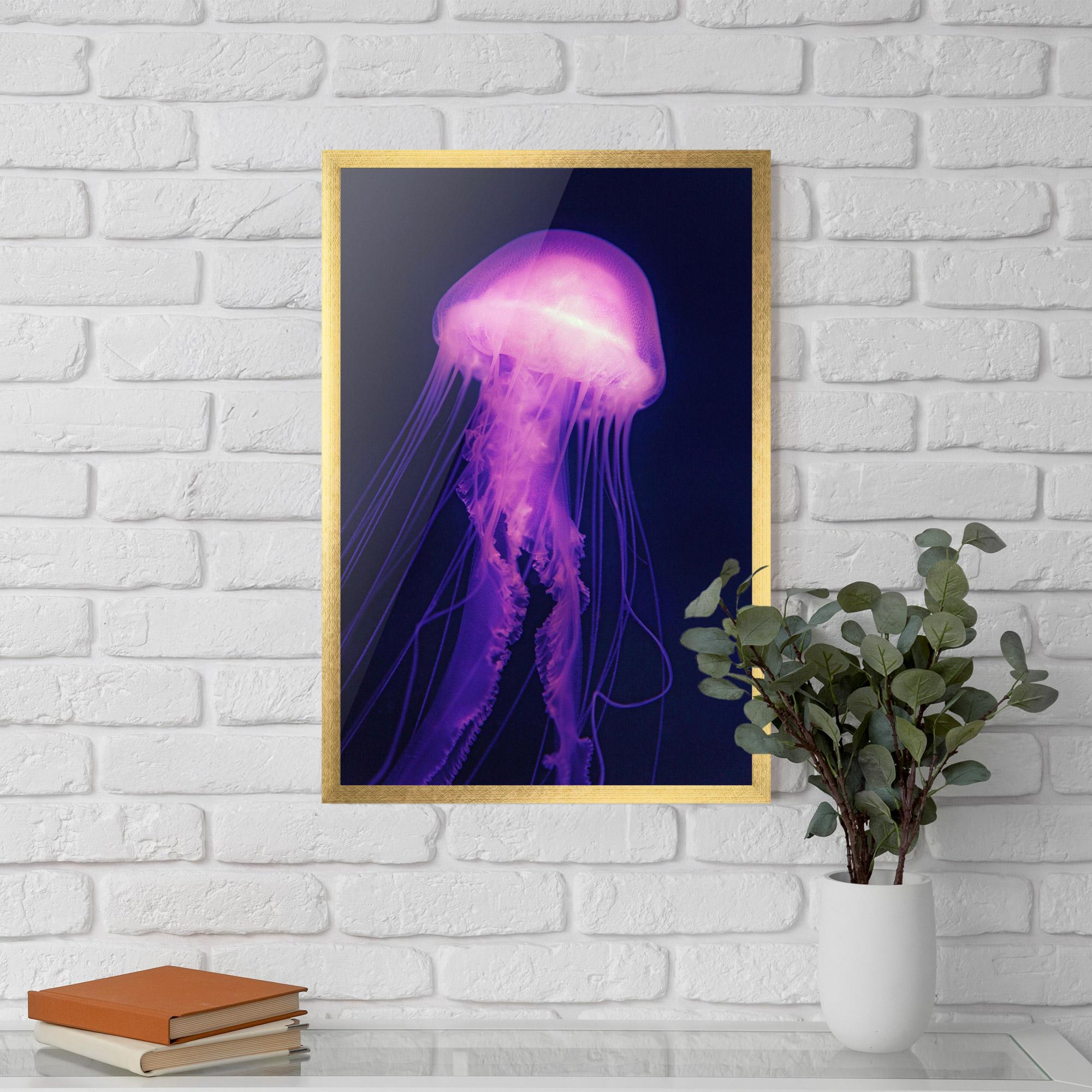 Gerahmte Poster Light Purple Jellyfish mockup 5