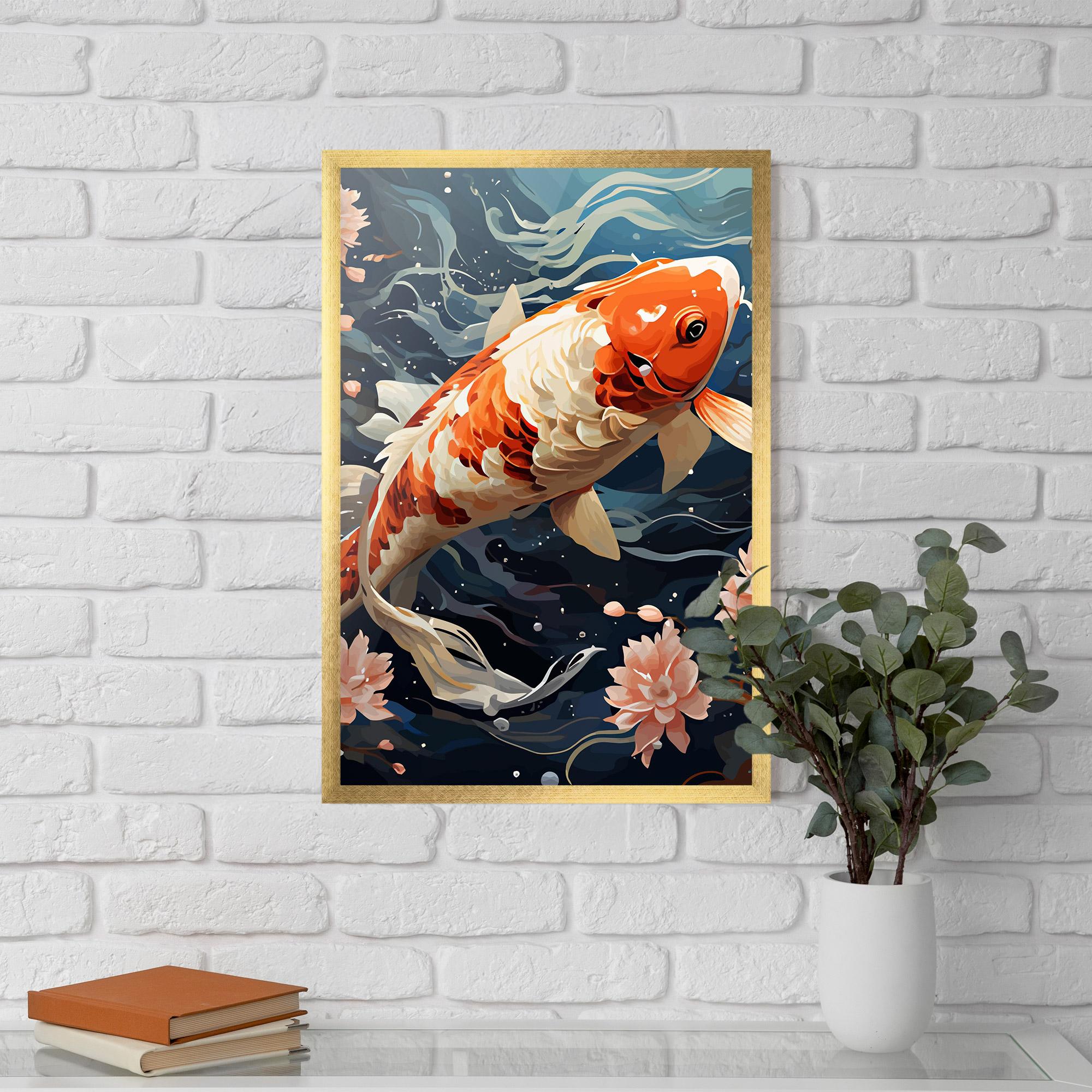 Gerahmte Poster Pretty Koi mockup 5