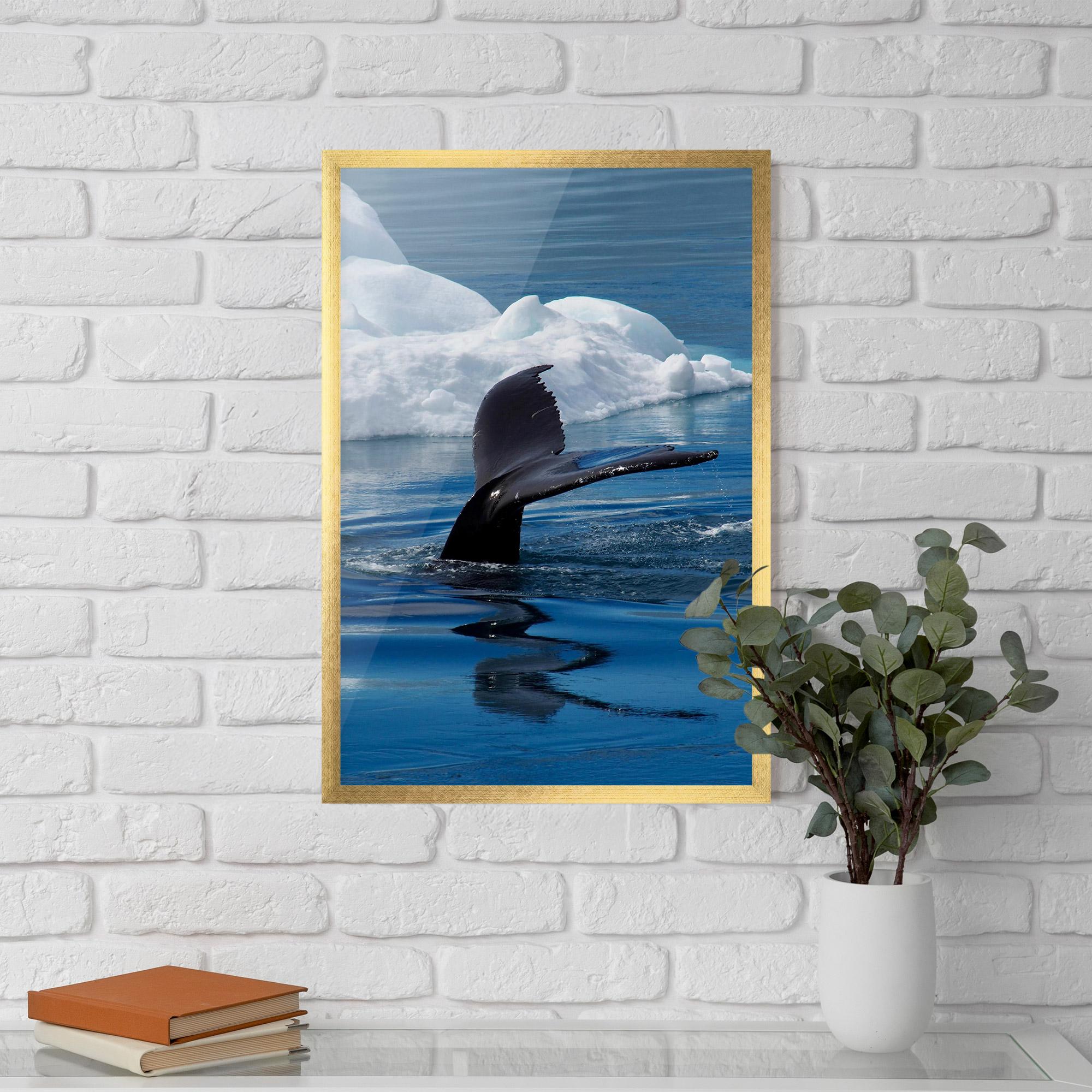 Gerahmte Poster Whale Tail mockup 5