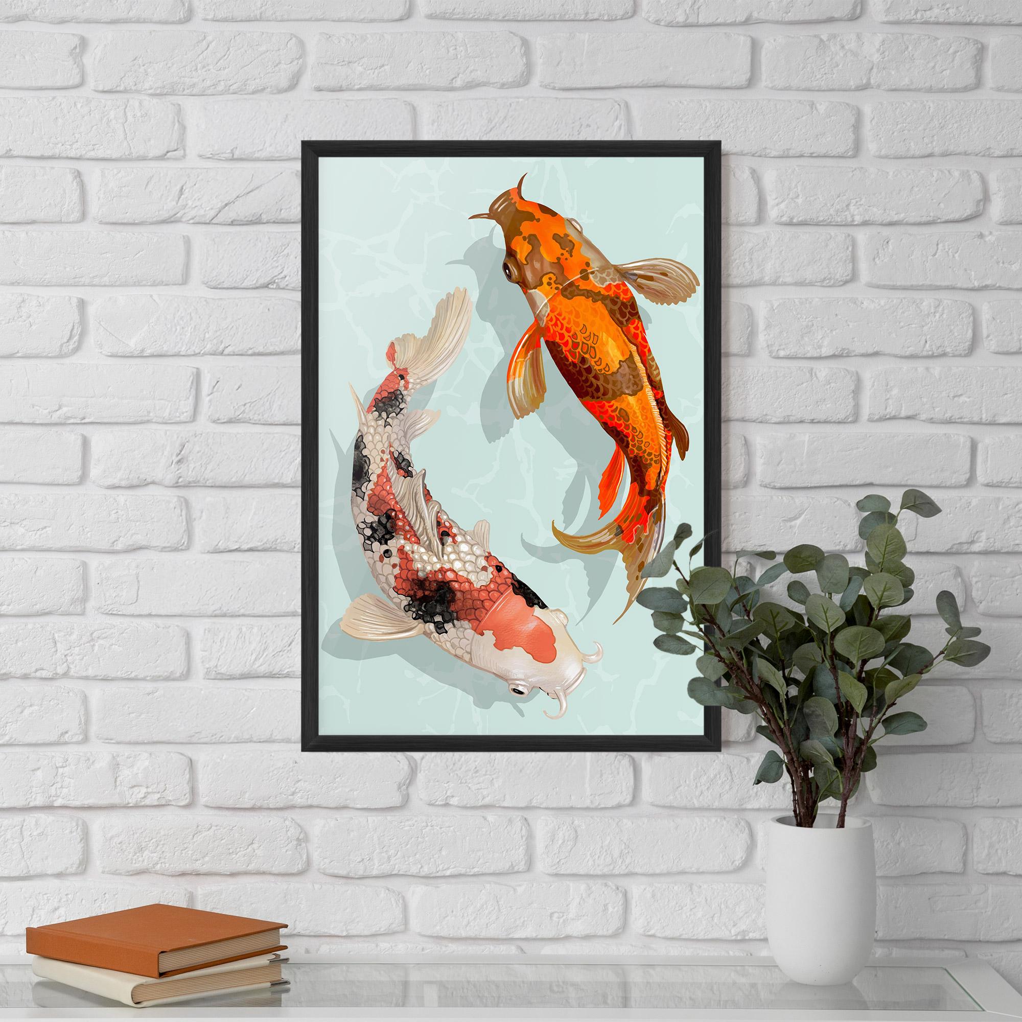Gerahmte Poster Koi Fish mockup 5