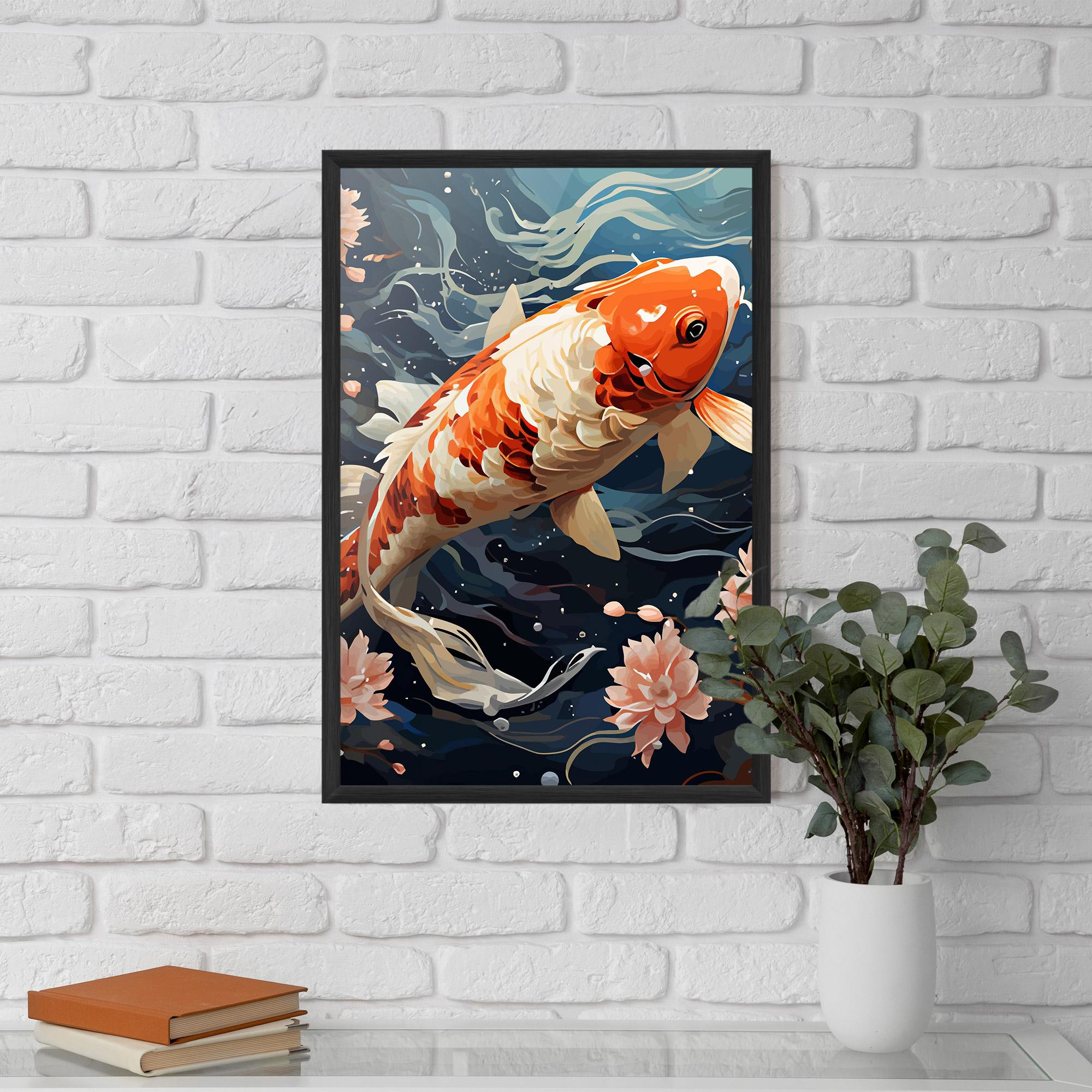Gerahmte Poster Pretty Koi mockup 5