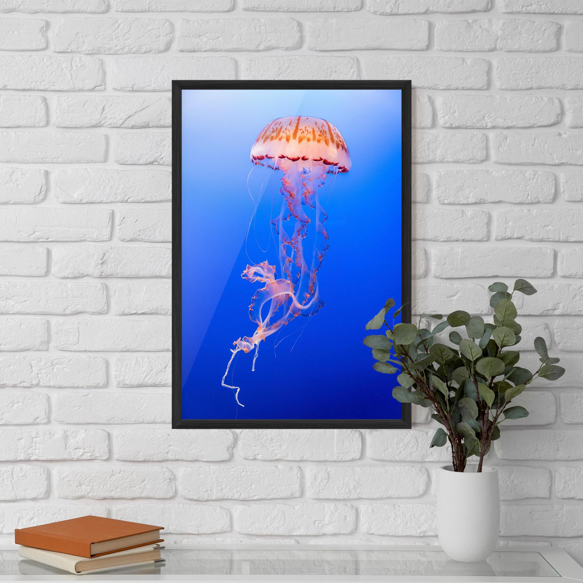 Gerahmte Poster Pretty White Jellyfish mockup 5