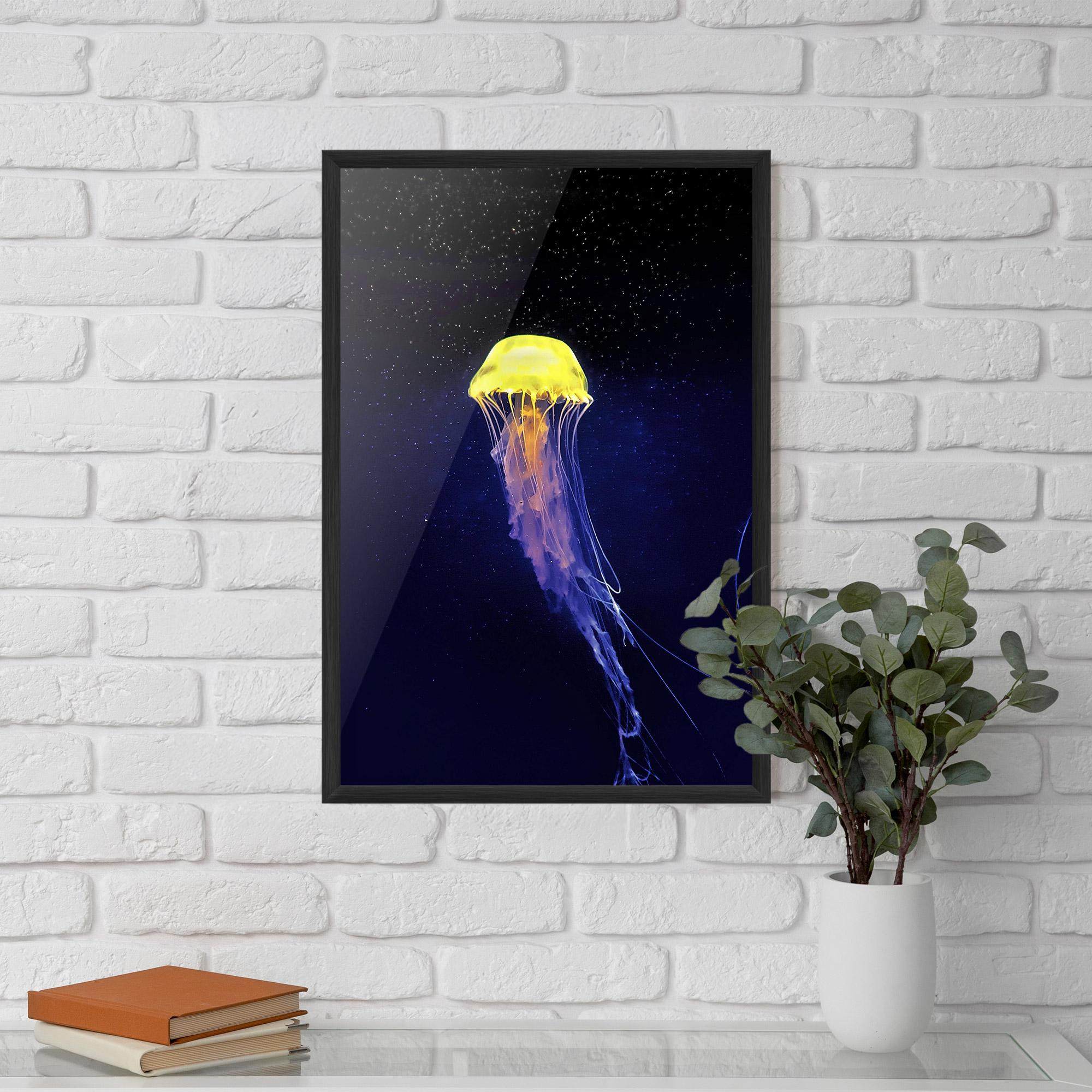 Gerahmte Poster Purple Jellyfish mockup 5