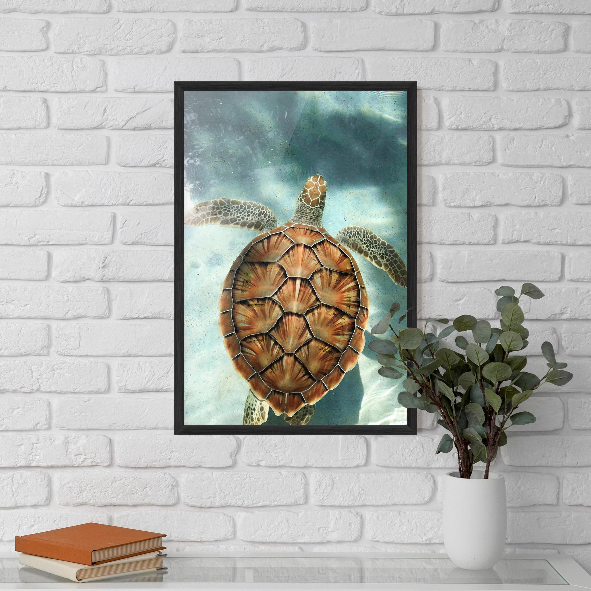 Gerahmte Poster Water Tortoise mockup 5