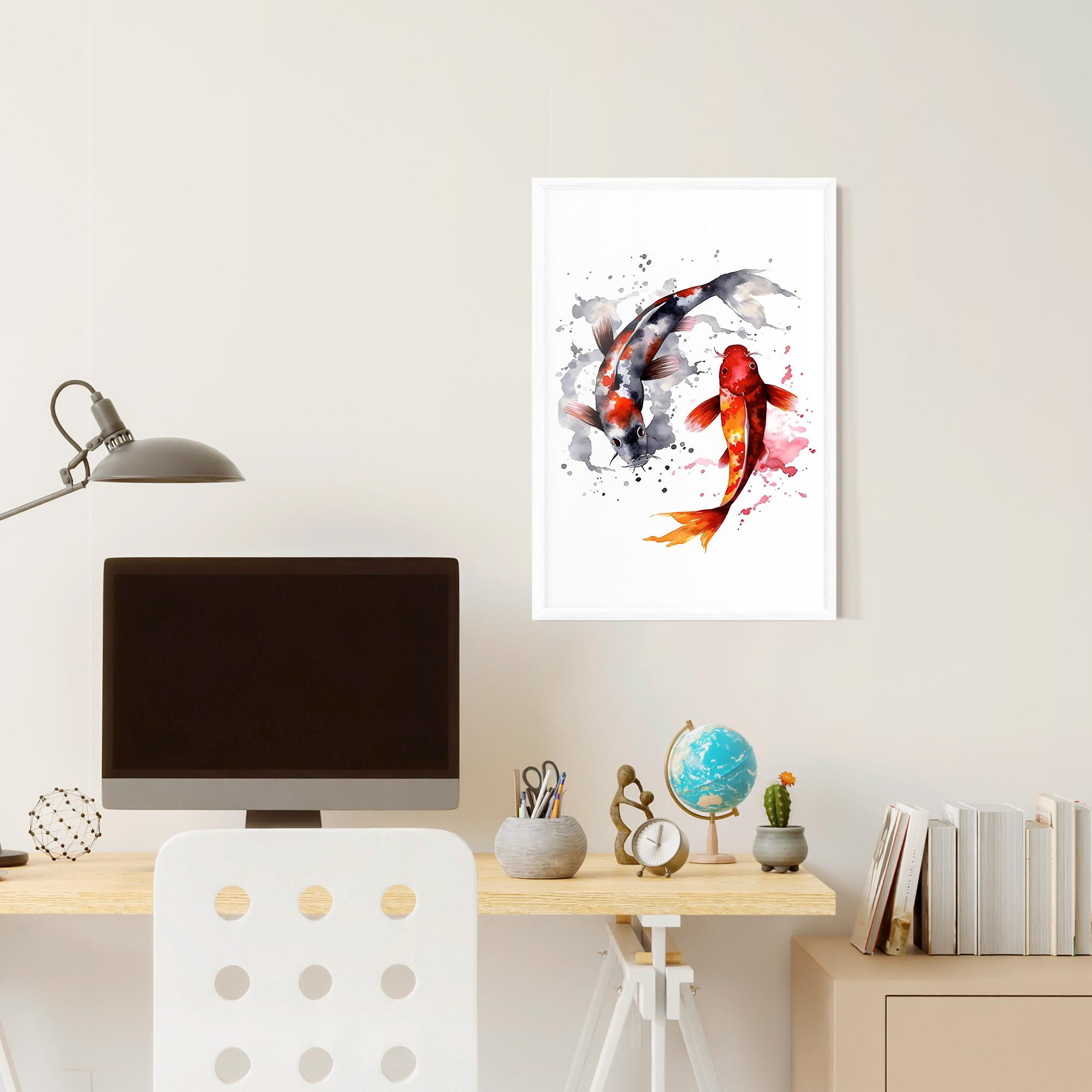 Gerahmte Poster Beautiful Koi mockup 6