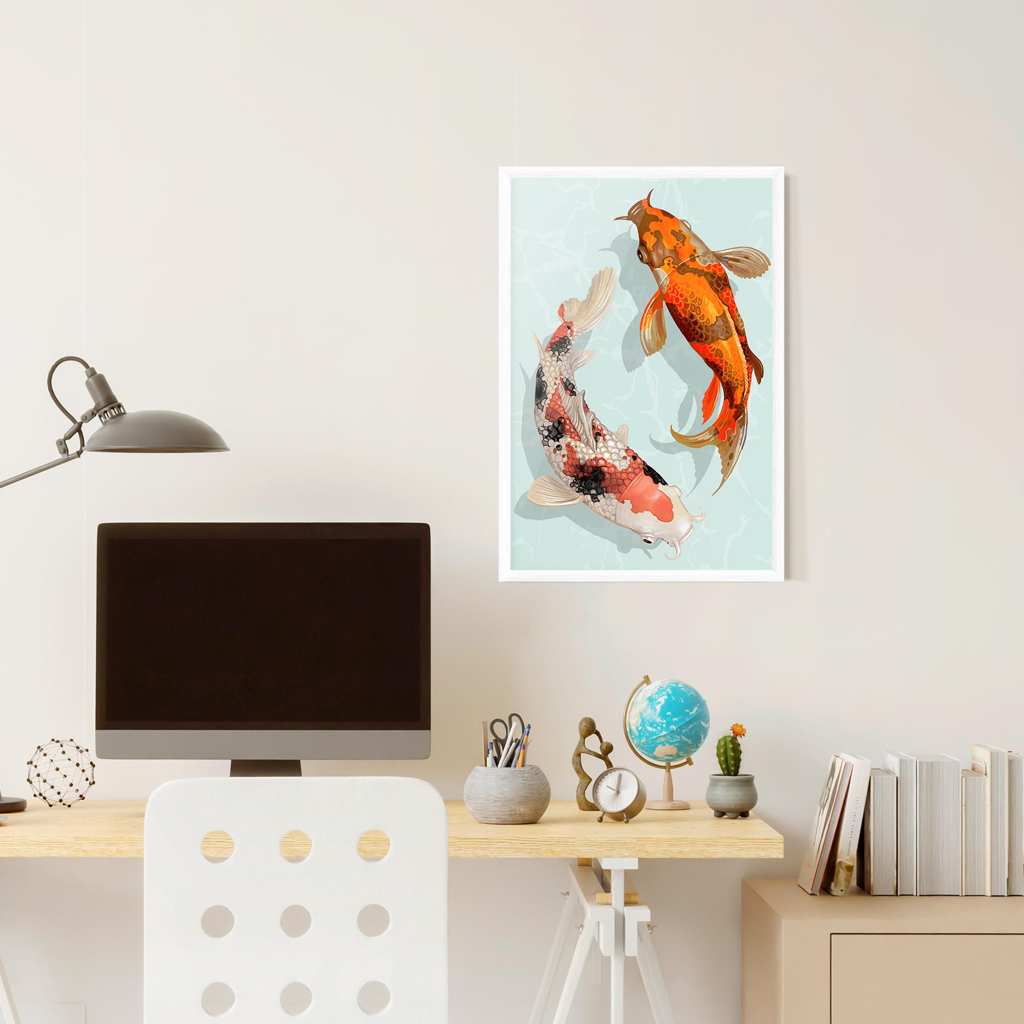 Gerahmte Poster Koi Fish mockup 6