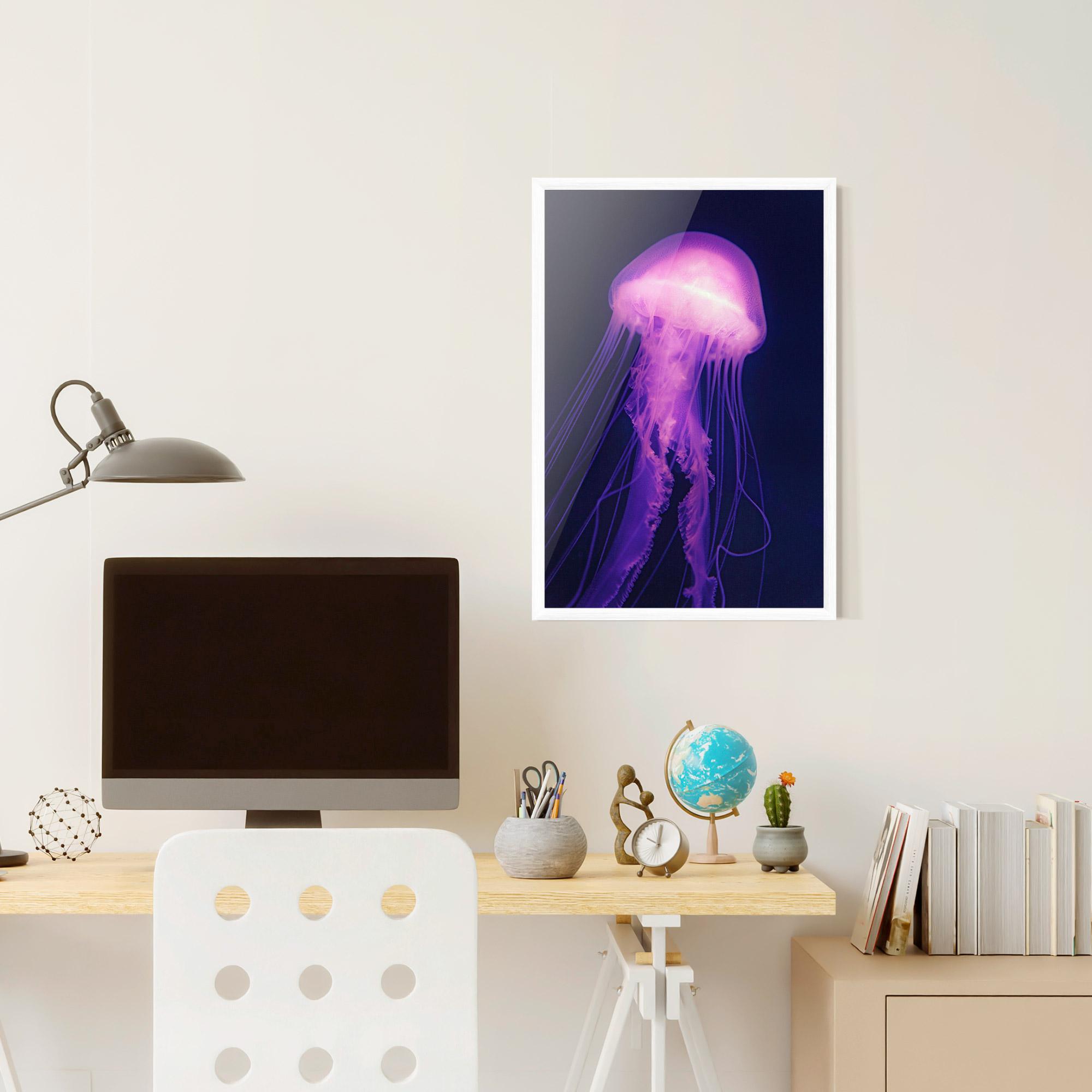 Gerahmte Poster Light Purple Jellyfish mockup 6