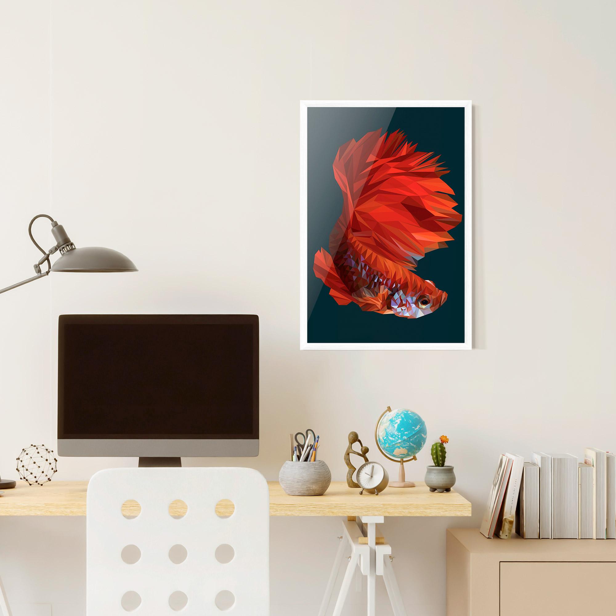 Gerahmte Poster Orange Fish mockup 6