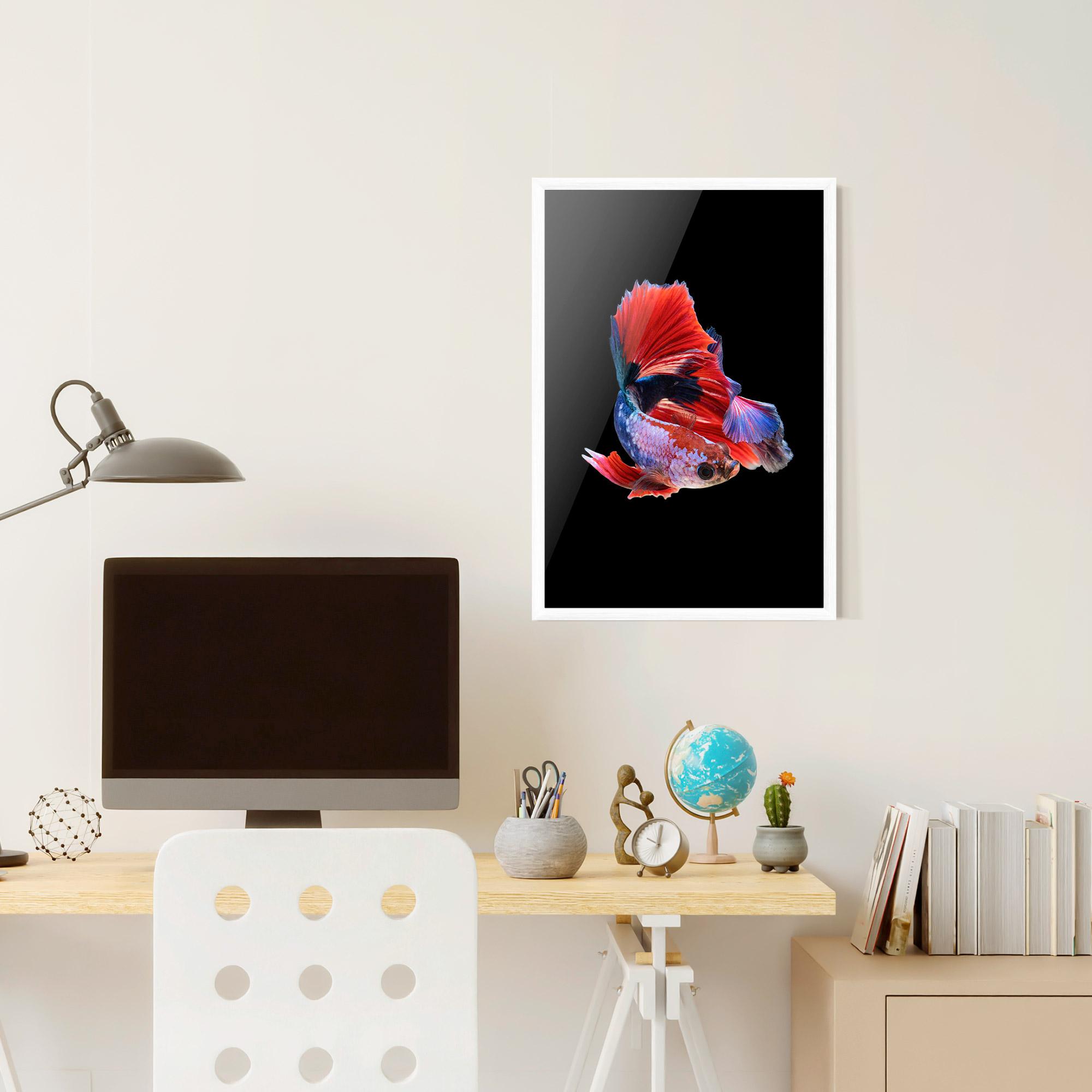 Gerahmte Poster Red Black Betta mockup 6