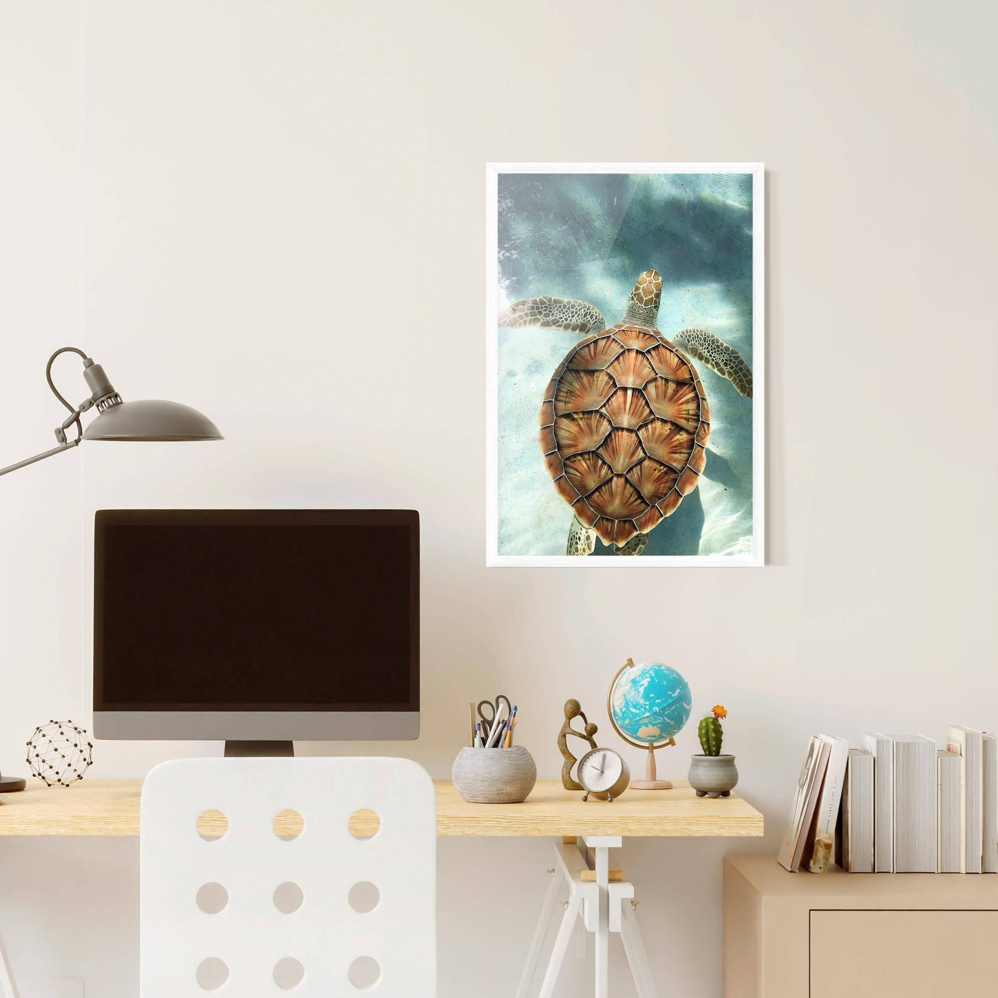 Gerahmte Poster Water Tortoise mockup 6