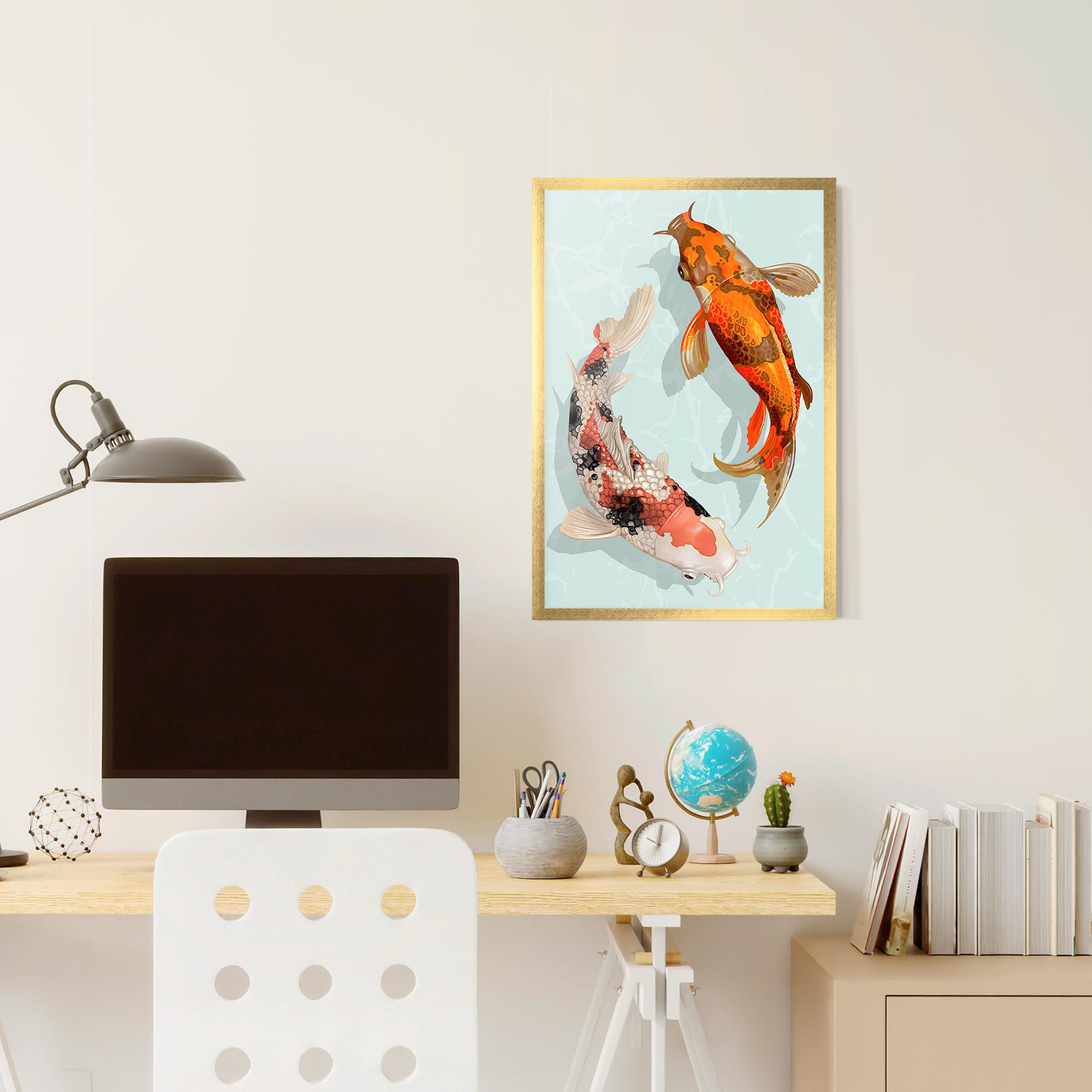 Gerahmte Poster Koi Fish mockup 6