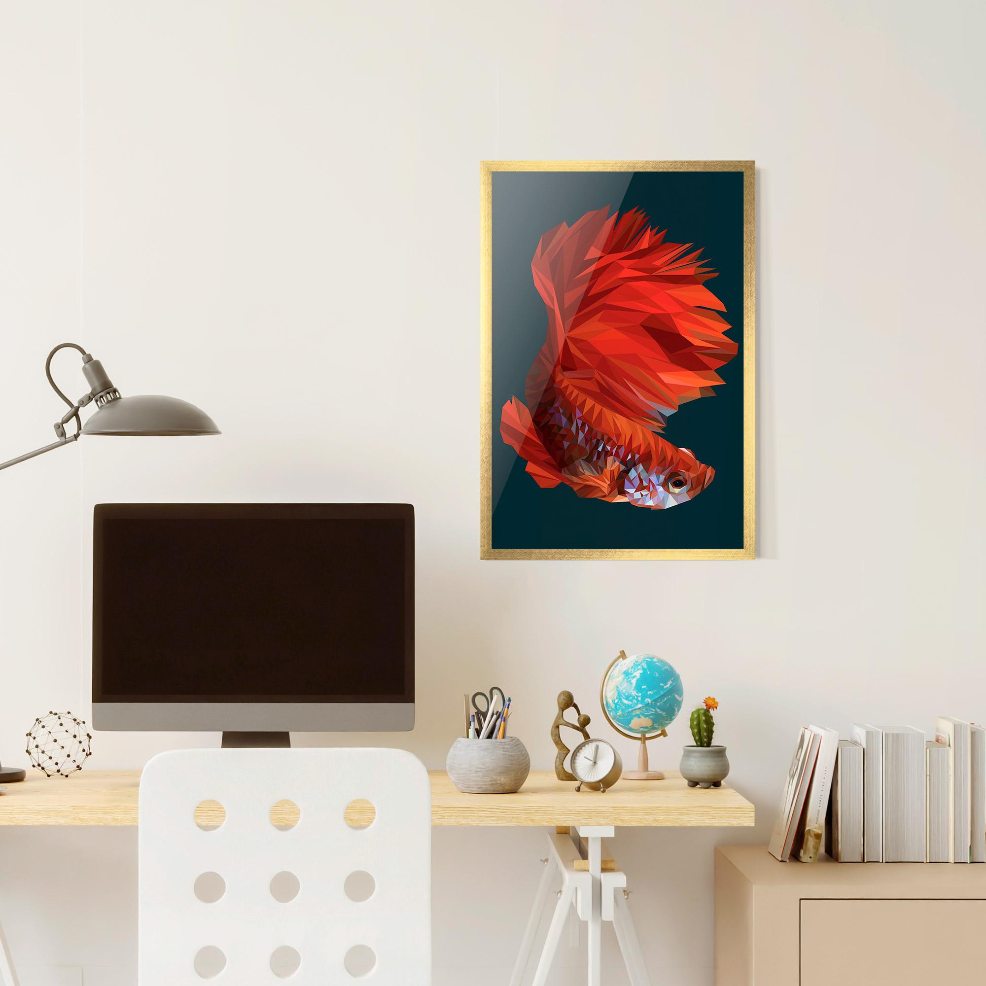Gerahmte Poster Orange Fish mockup 6