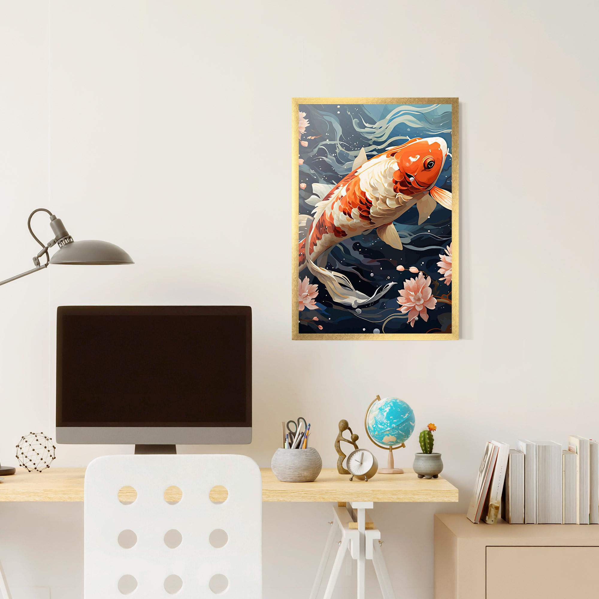 Gerahmte Poster Pretty Koi mockup 6