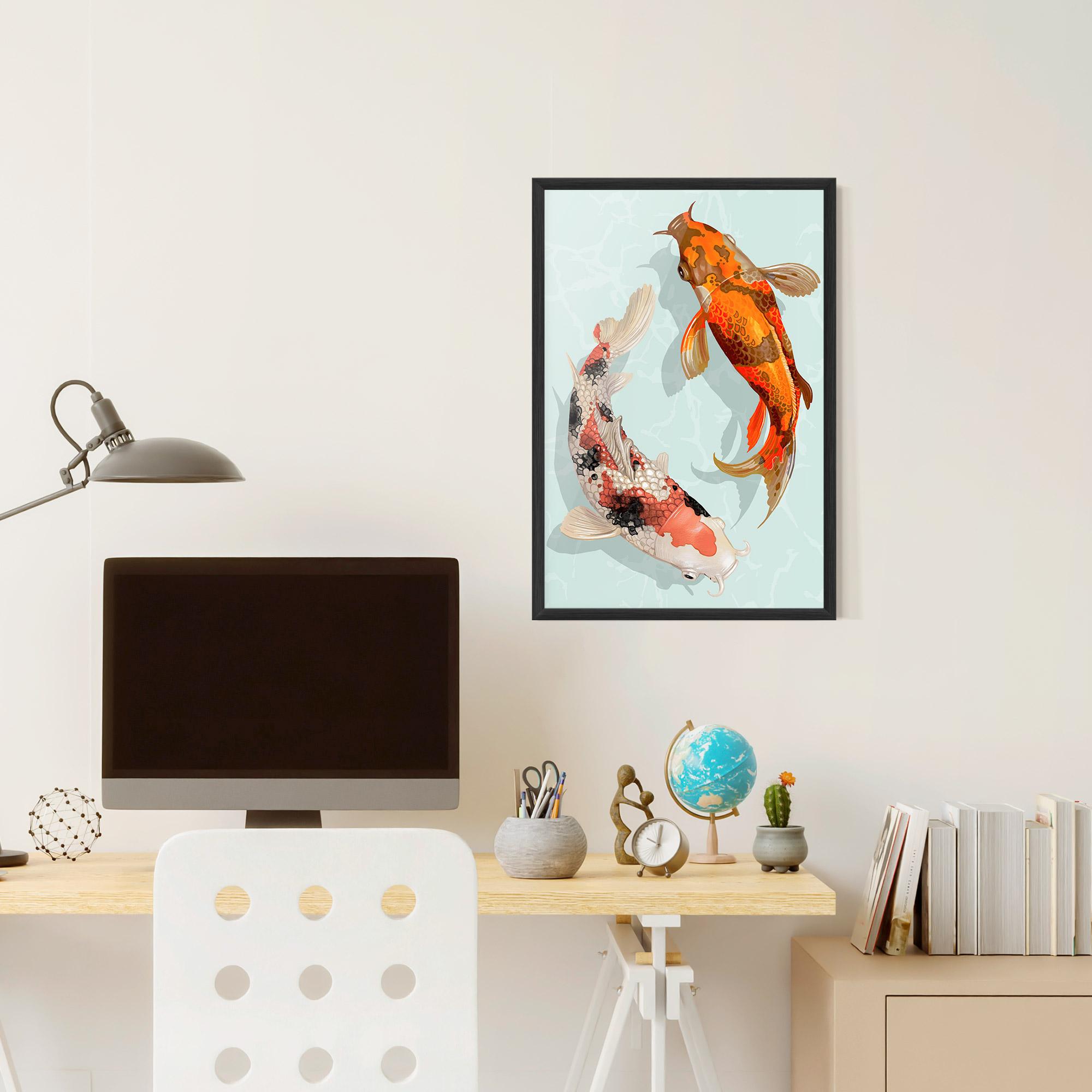 Gerahmte Poster Koi Fish mockup 6