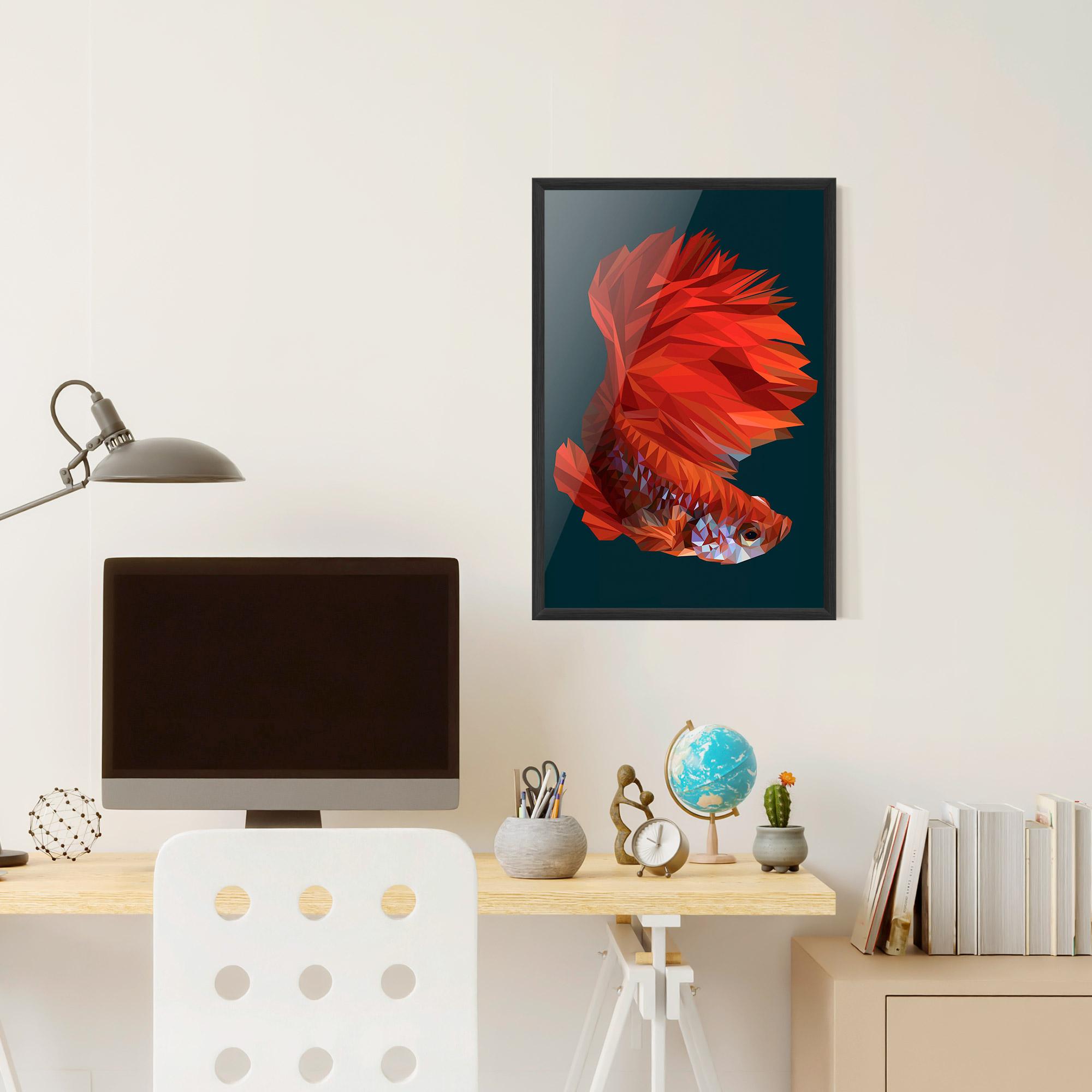 Gerahmte Poster Orange Fish mockup 6