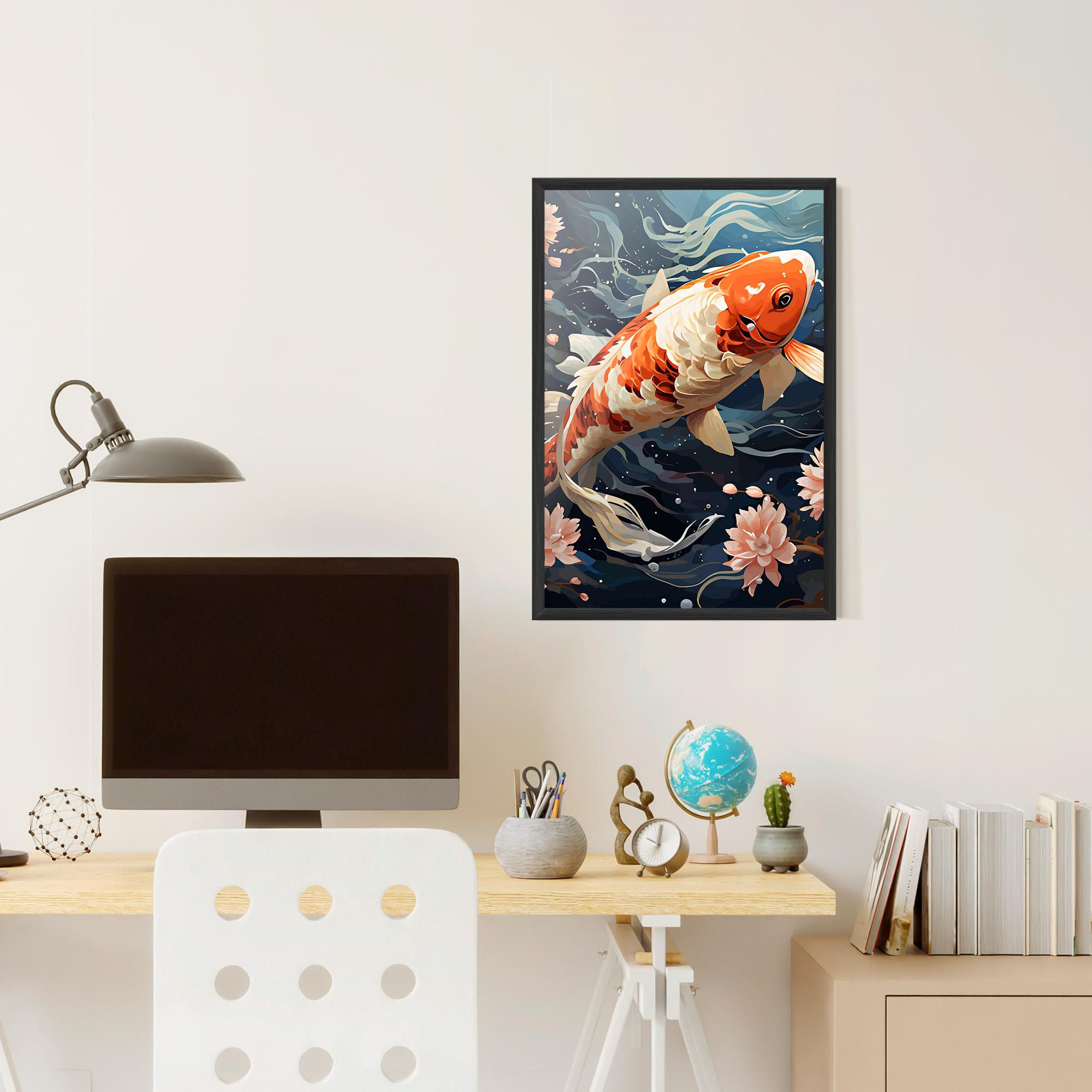 Gerahmte Poster Pretty Koi mockup 6