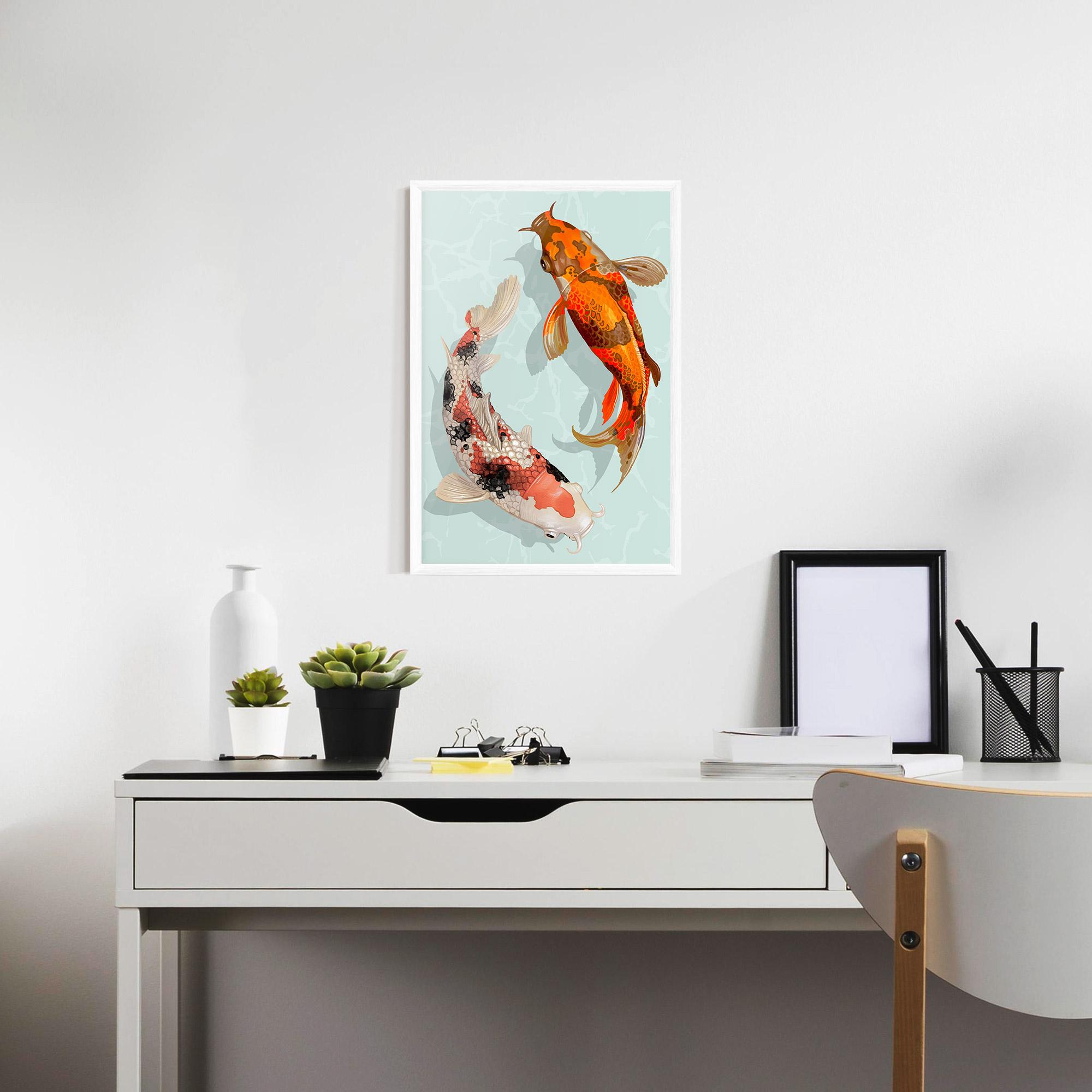 Gerahmte Poster Koi Fish mockup 7
