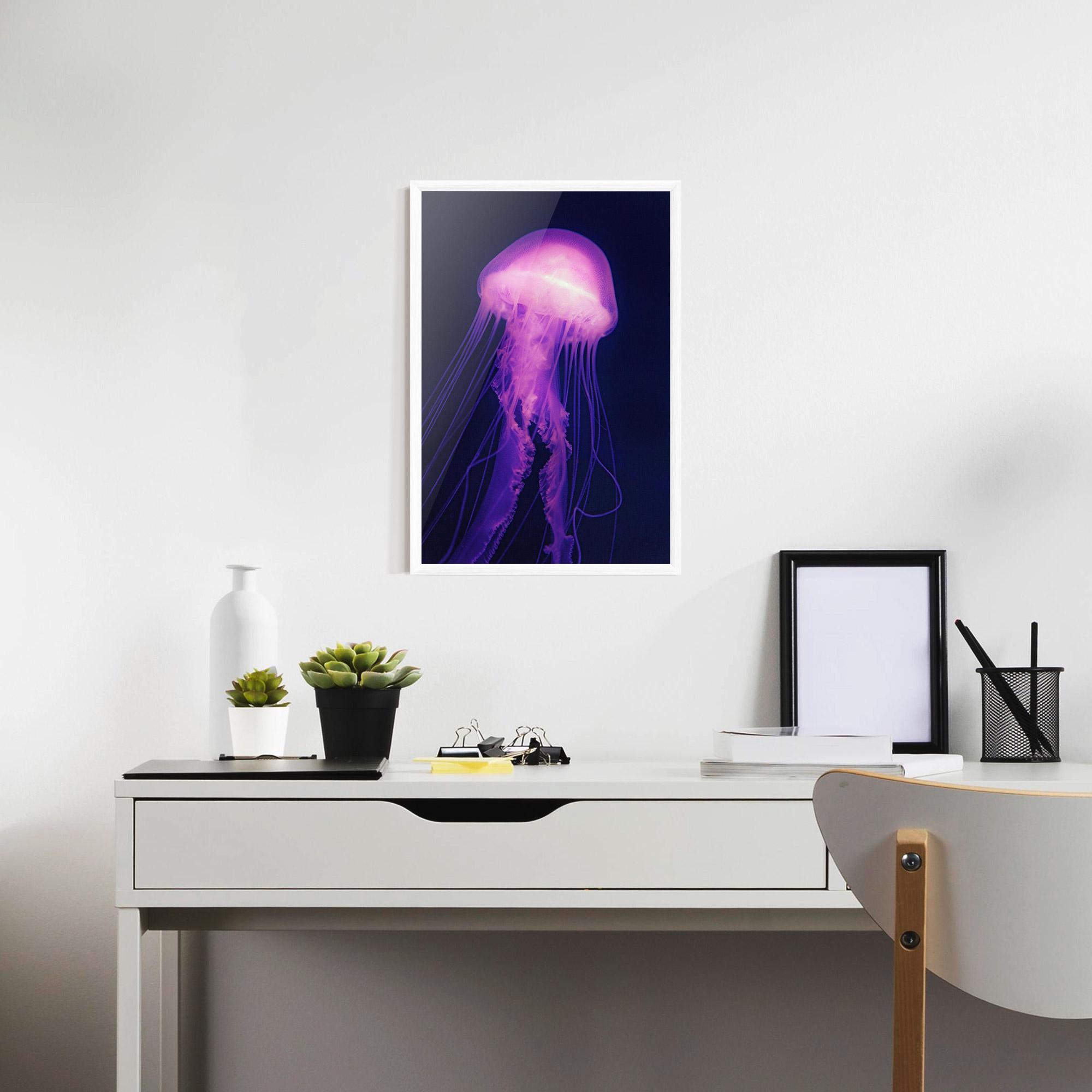 Gerahmte Poster Light Purple Jellyfish mockup 7