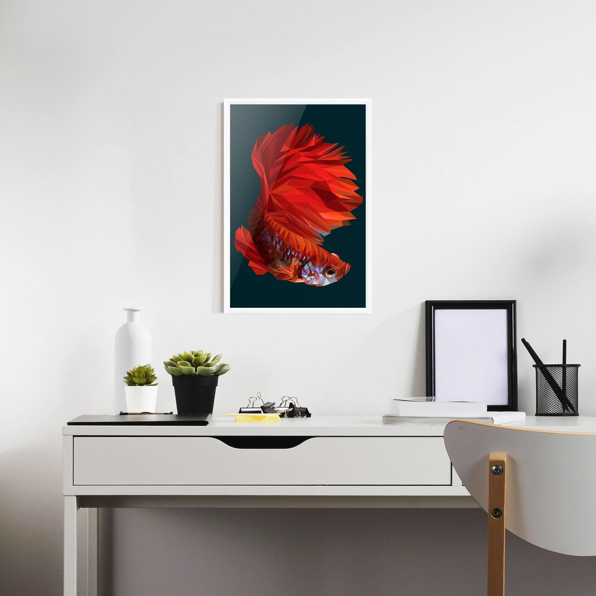 Gerahmte Poster Orange Fish mockup 7