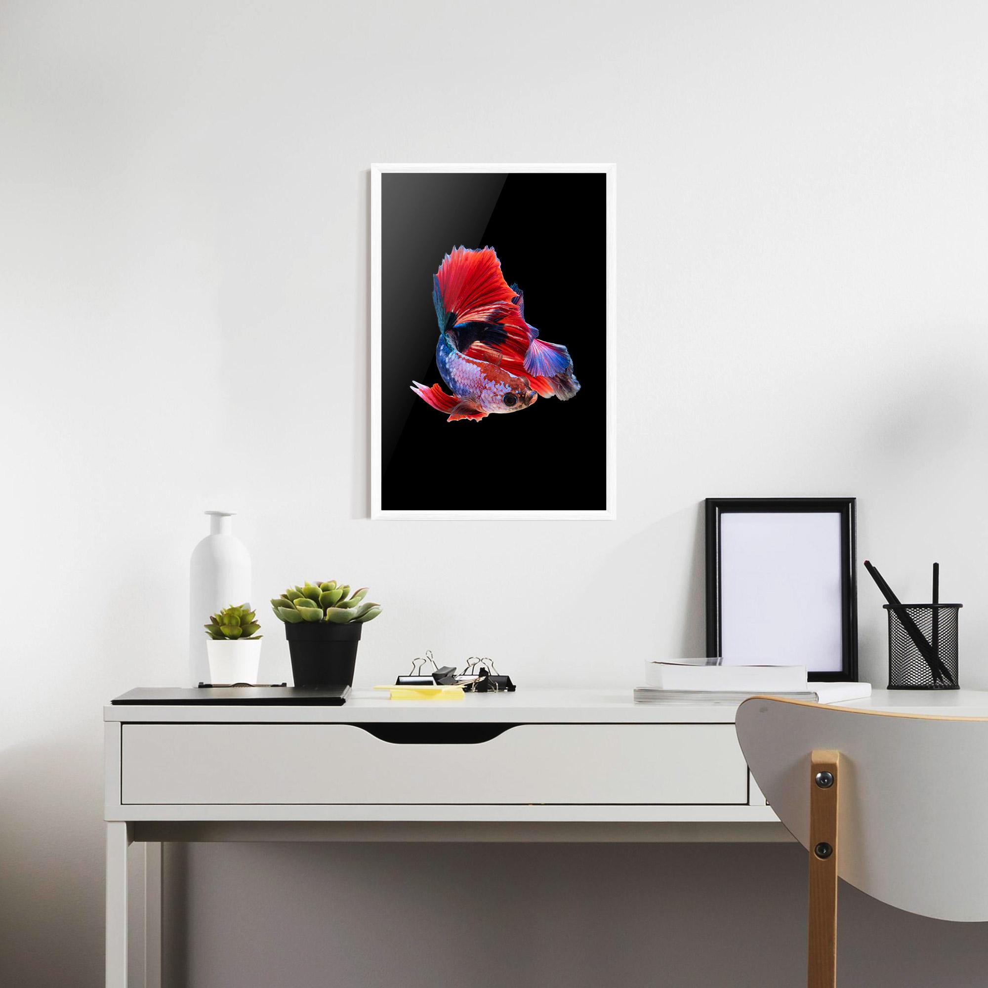 Gerahmte Poster Red Black Betta mockup 7