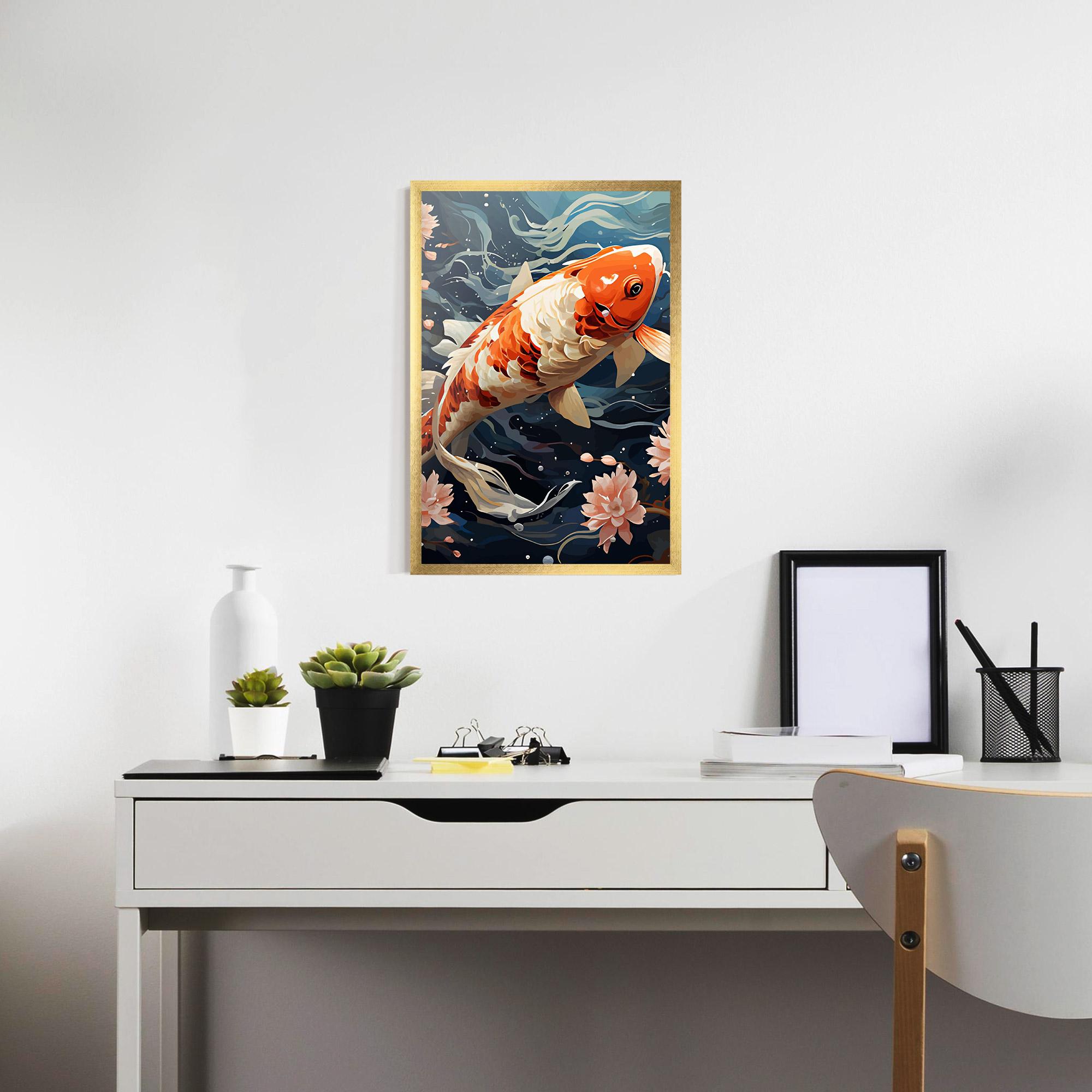 Gerahmte Poster Pretty Koi mockup 7