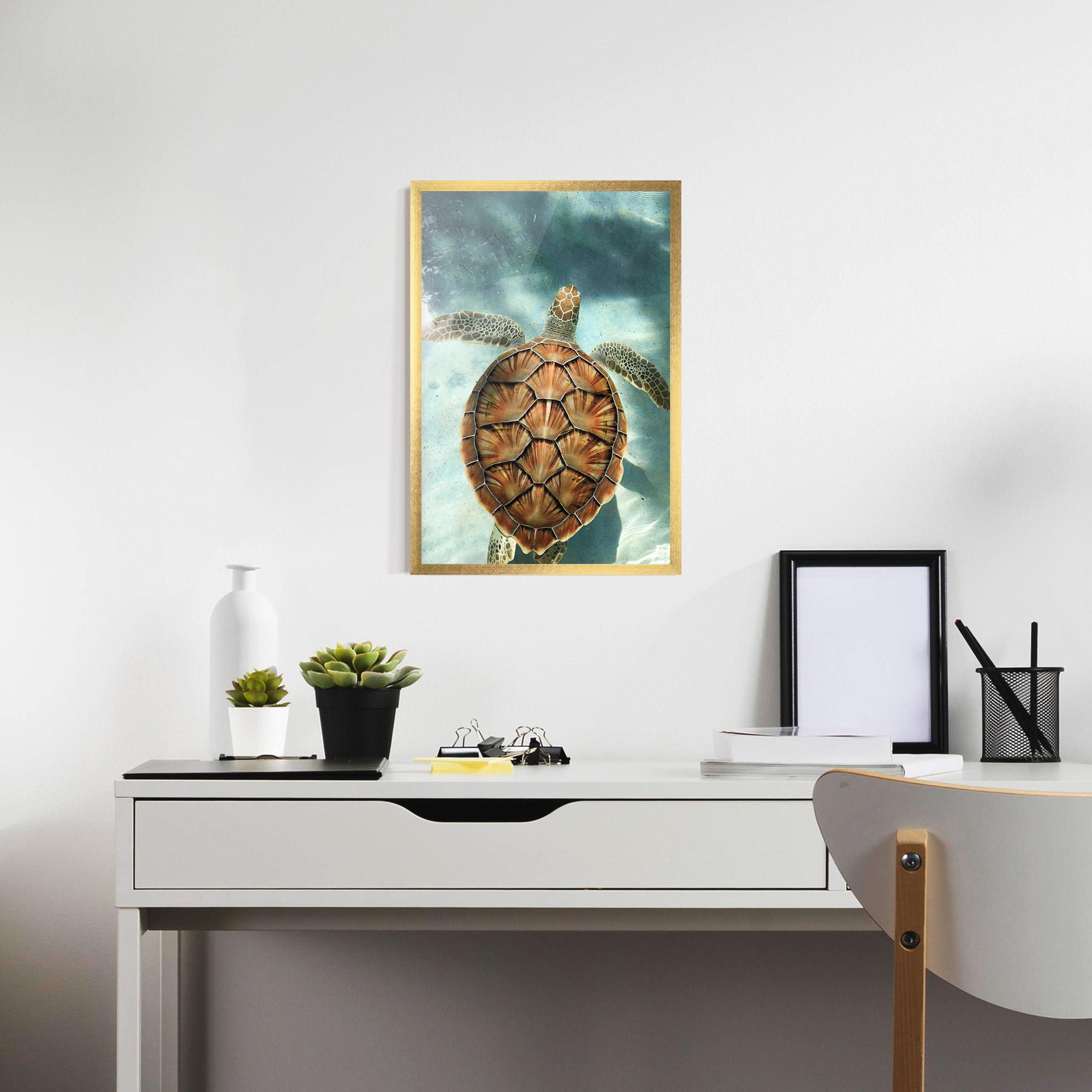 Gerahmte Poster Water Tortoise mockup 7