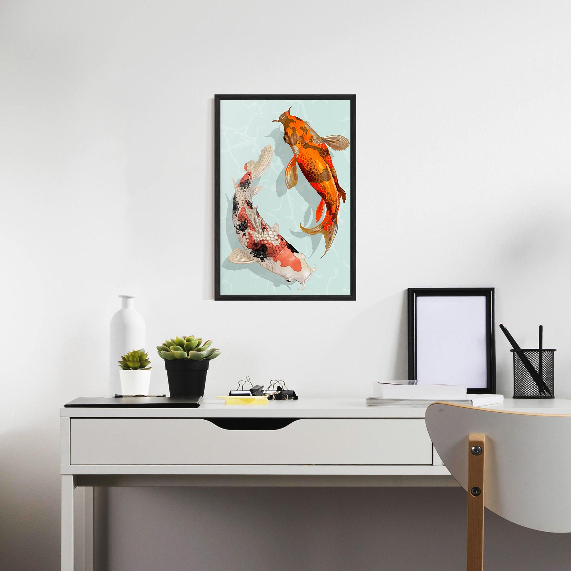 Gerahmte Poster Koi Fish mockup 7